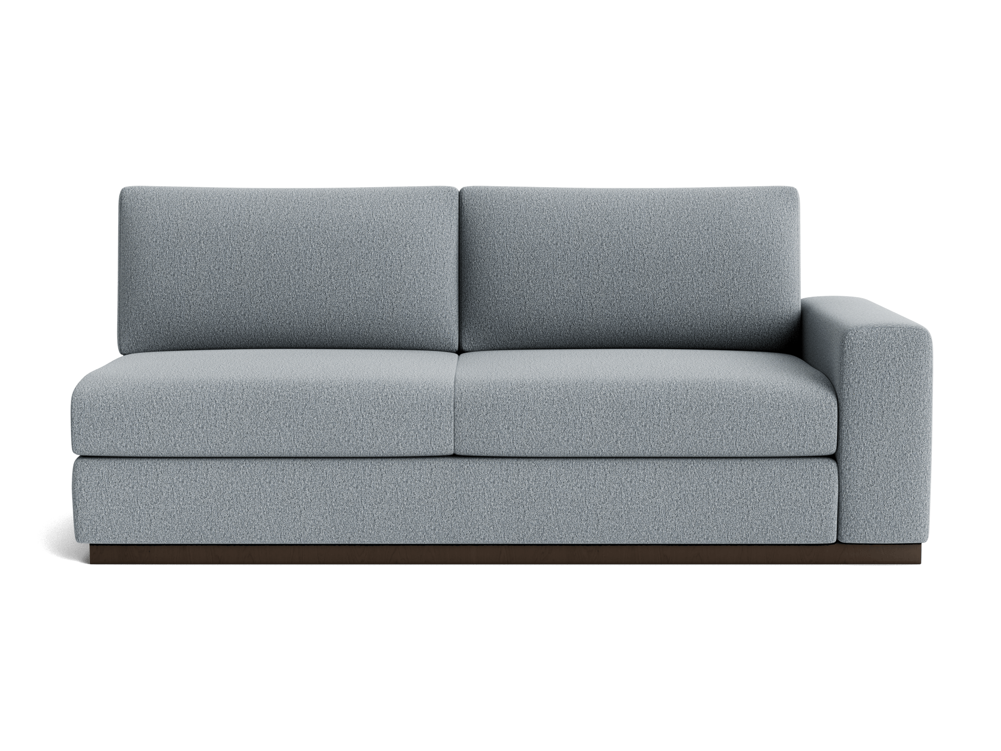 holt single arm loveseat synergy pewter