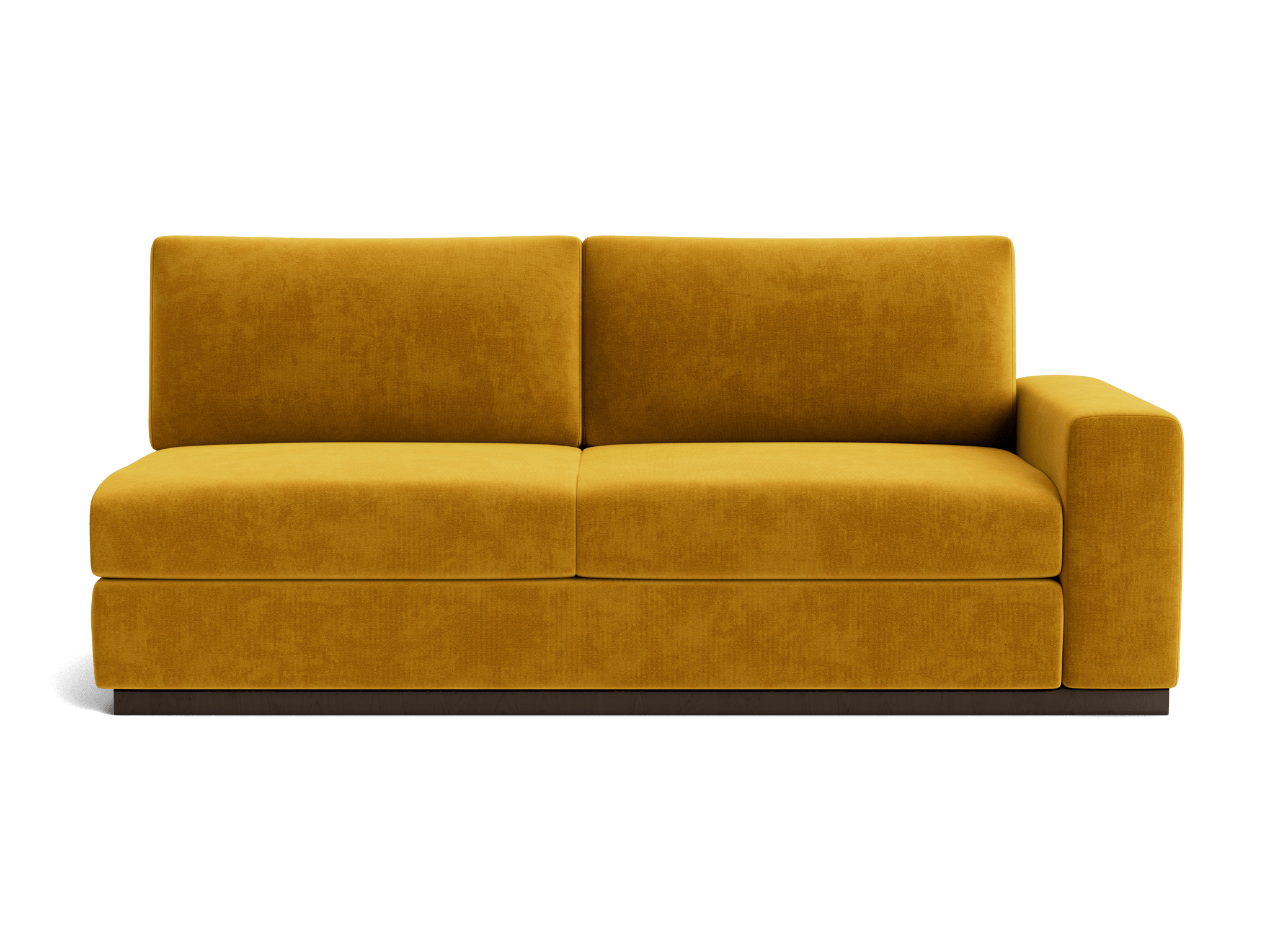 holt single arm loveseat harper amber gold