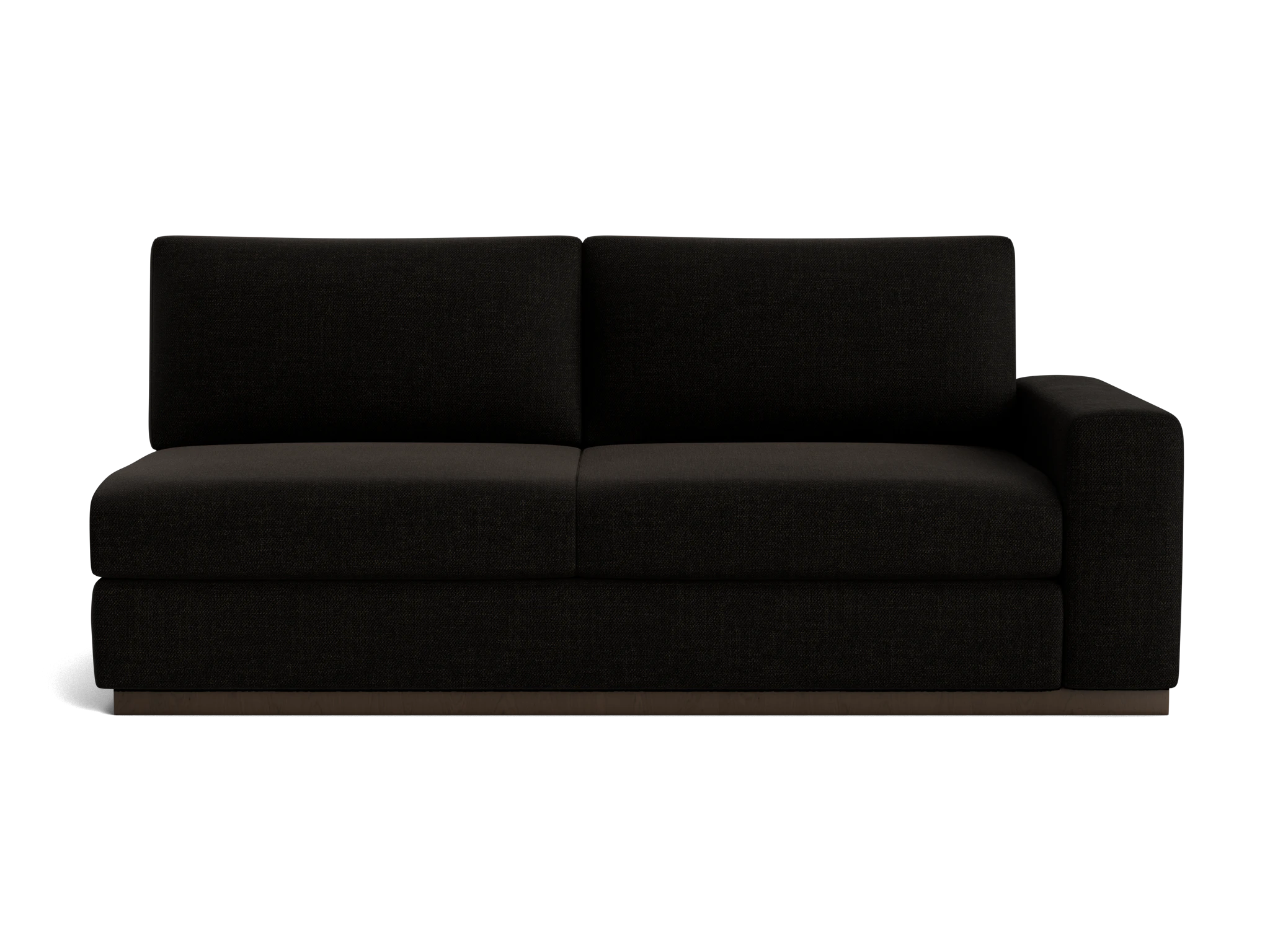 holt single arm loveseat milo onyx
