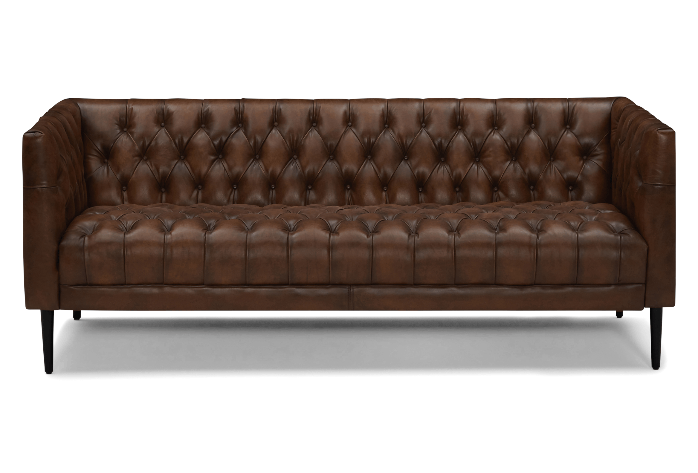 vaughn 76%22 leather sofa palermo coffee
