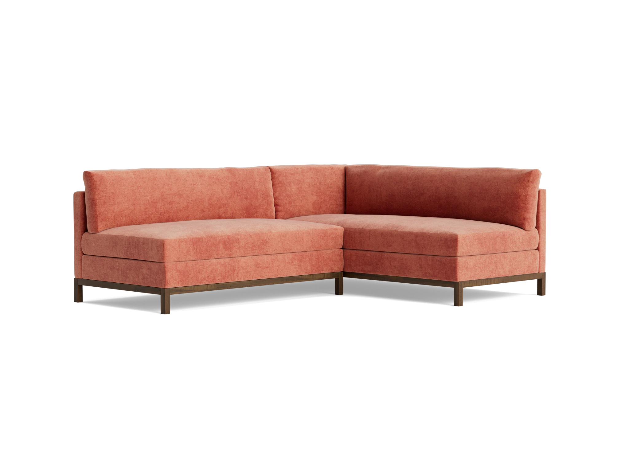 arwen corner sectional plush terra rose