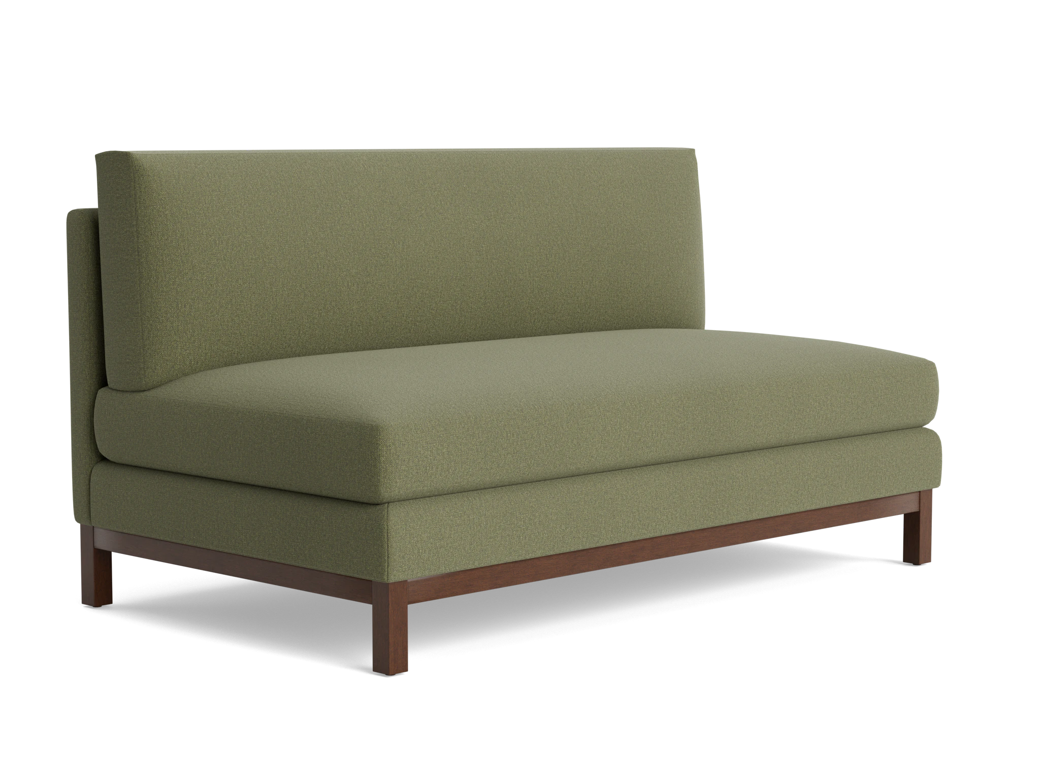 arwen armless sofa faithful olive