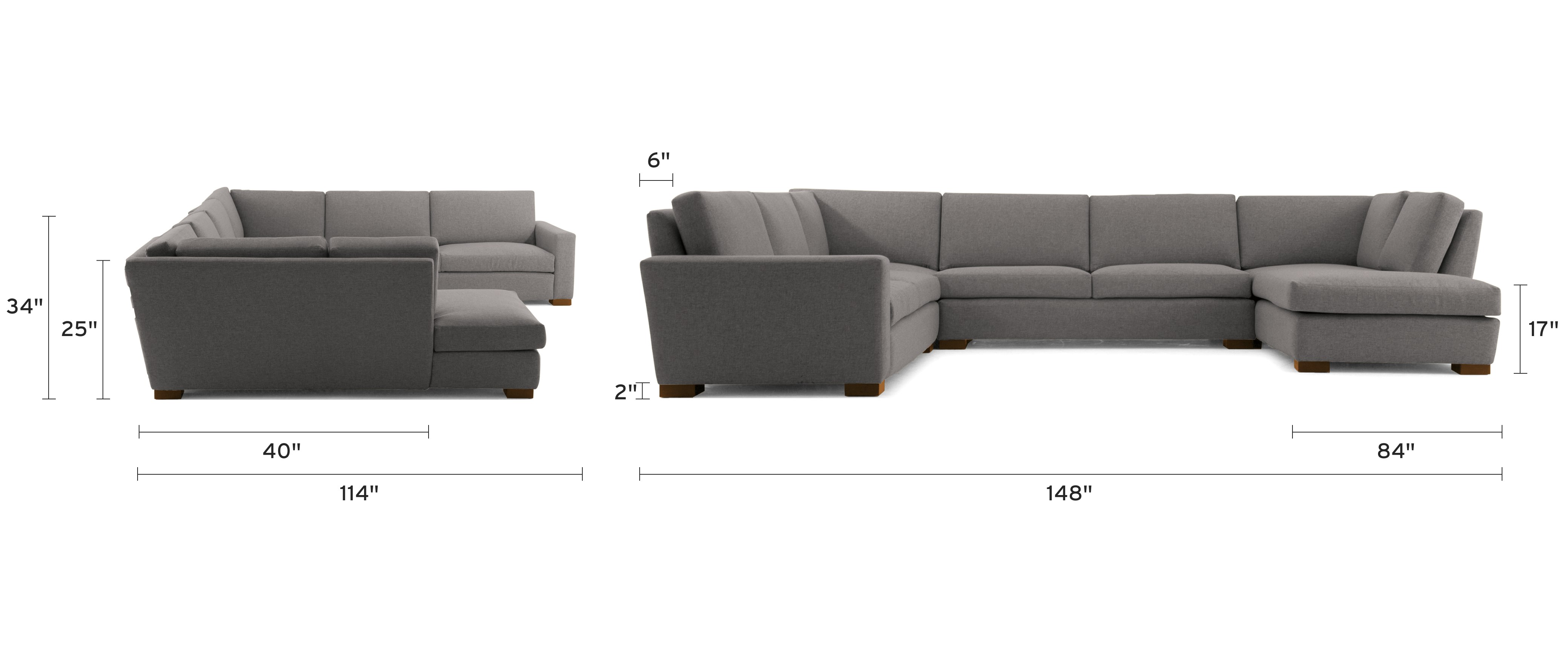 Anton USofa Bumper Sectional (4 piece) Joybird