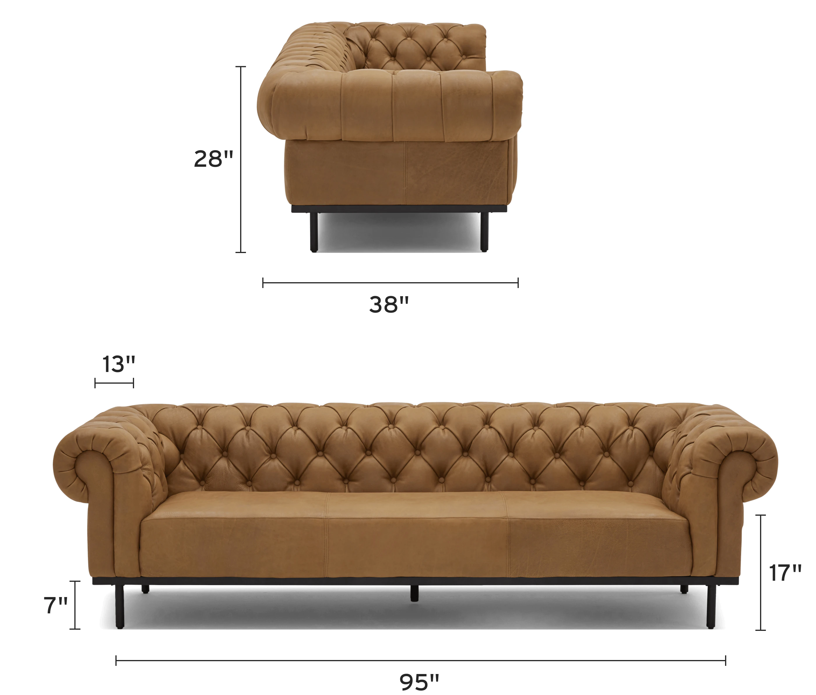 bree leather sofa mobile