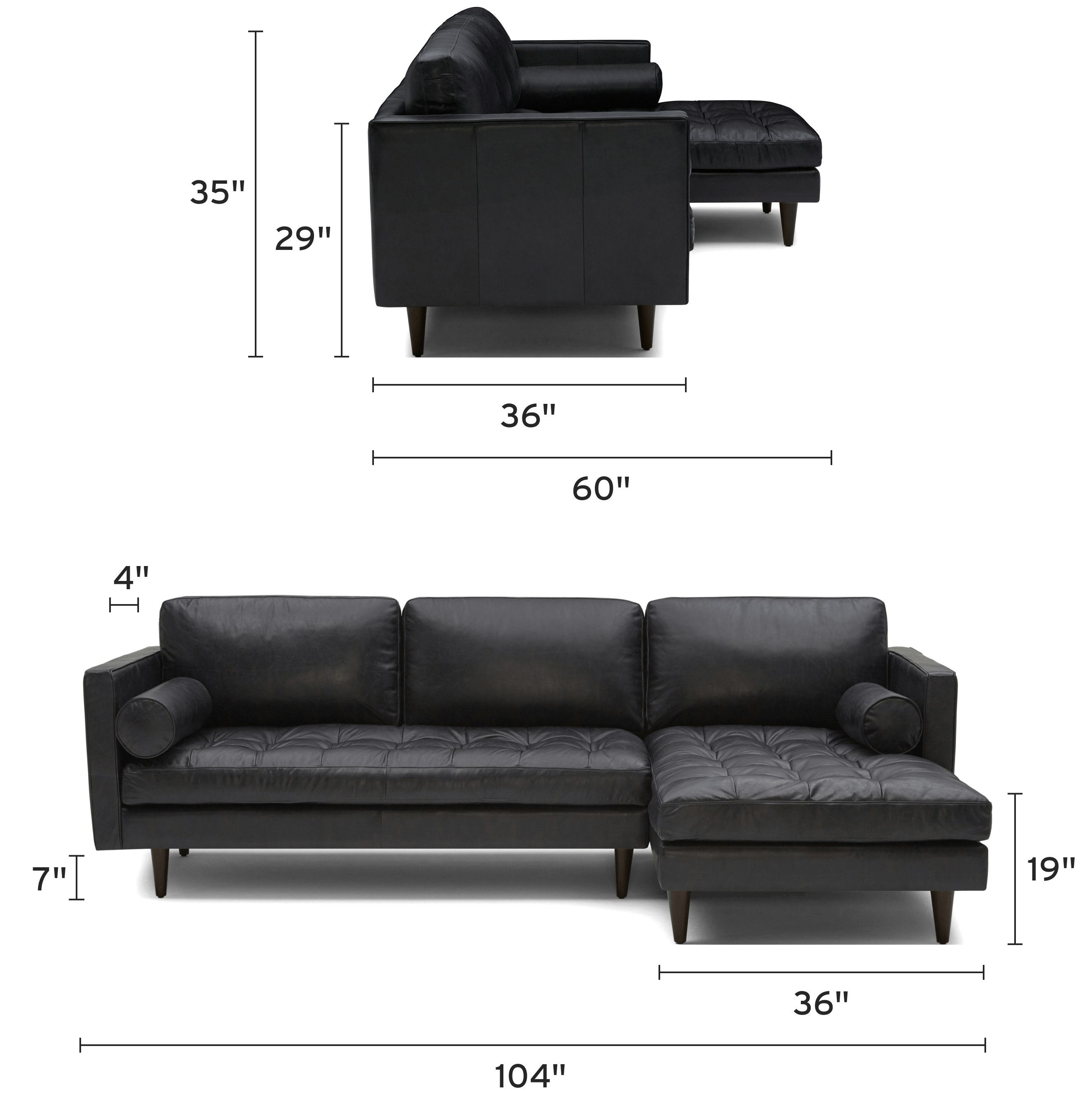 briar leather sectional mobile