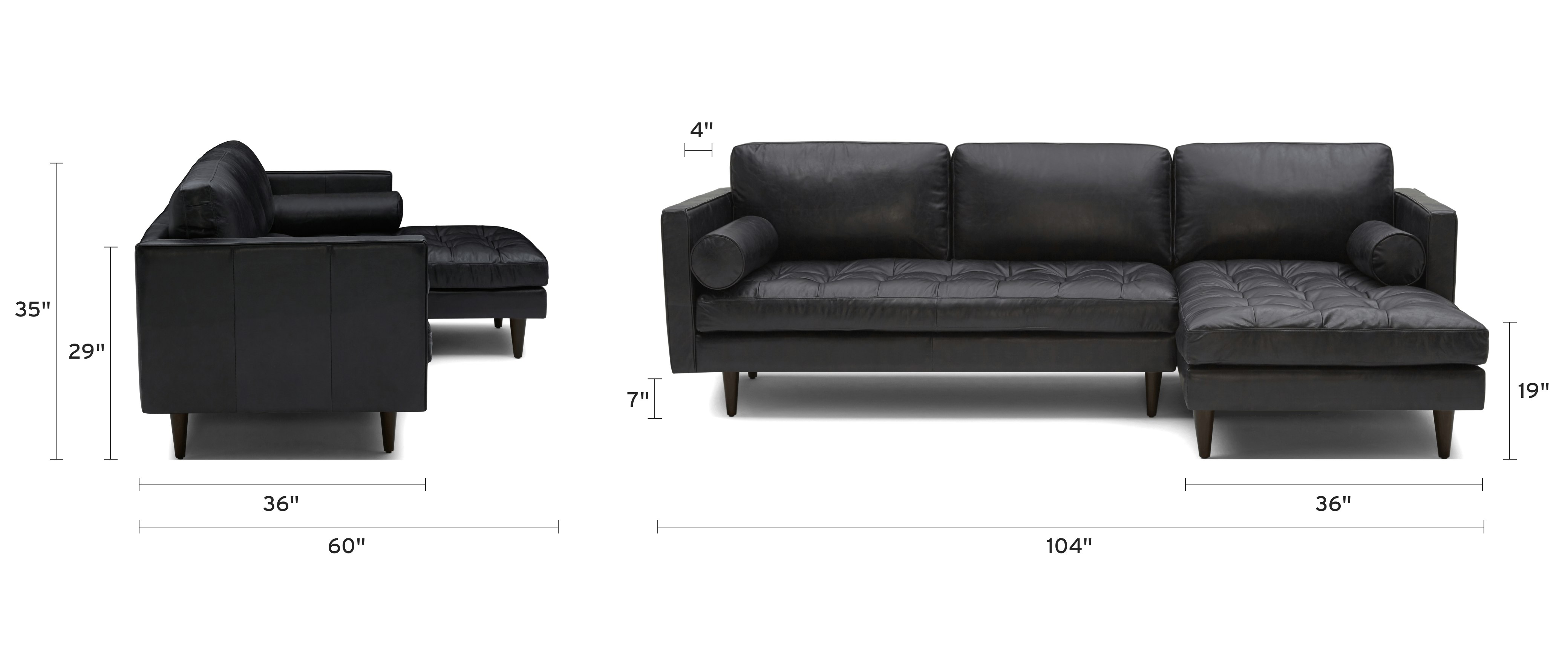 briar leather sectional