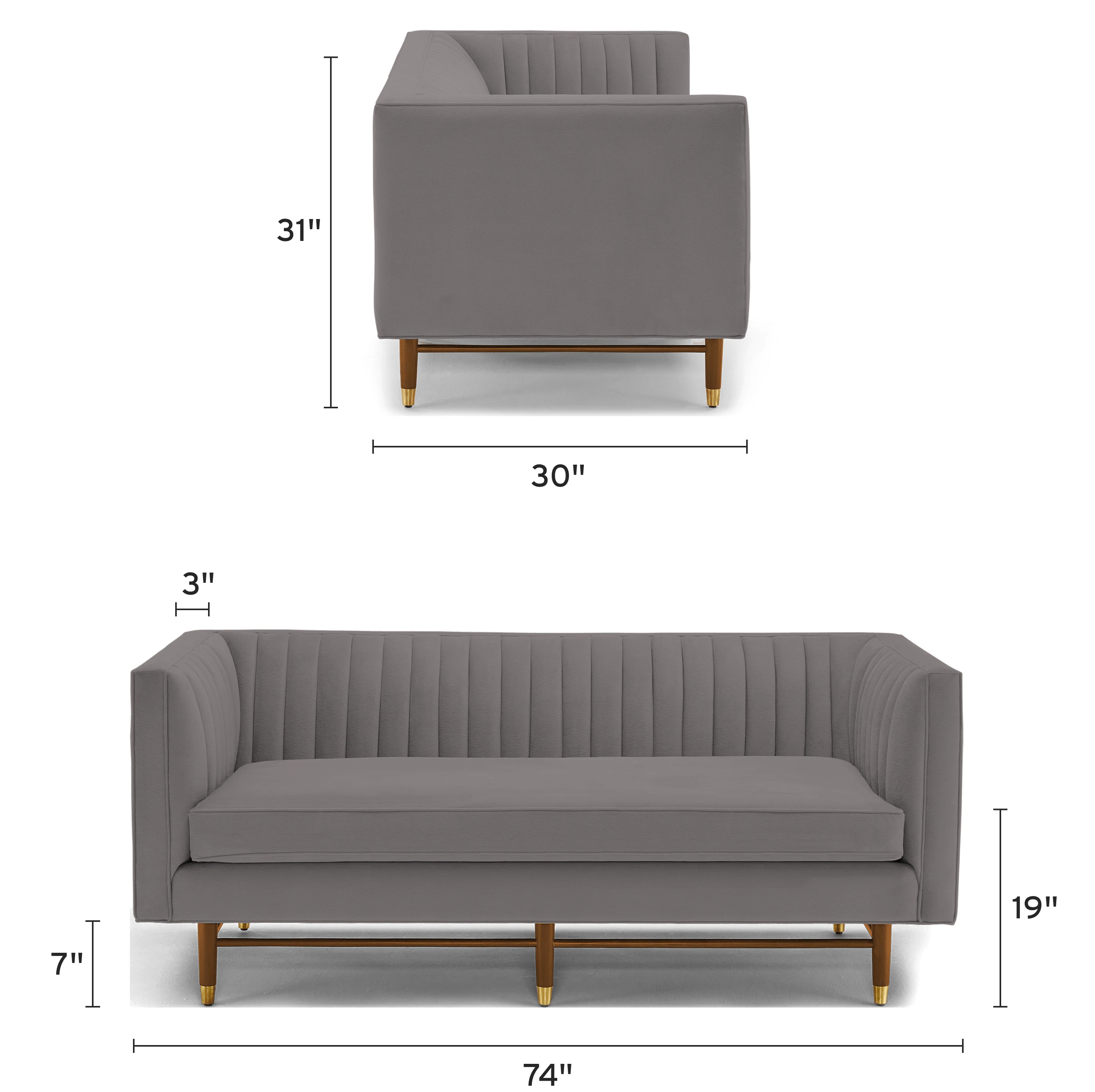 chelsea apartment sofa mobile dimensional image
