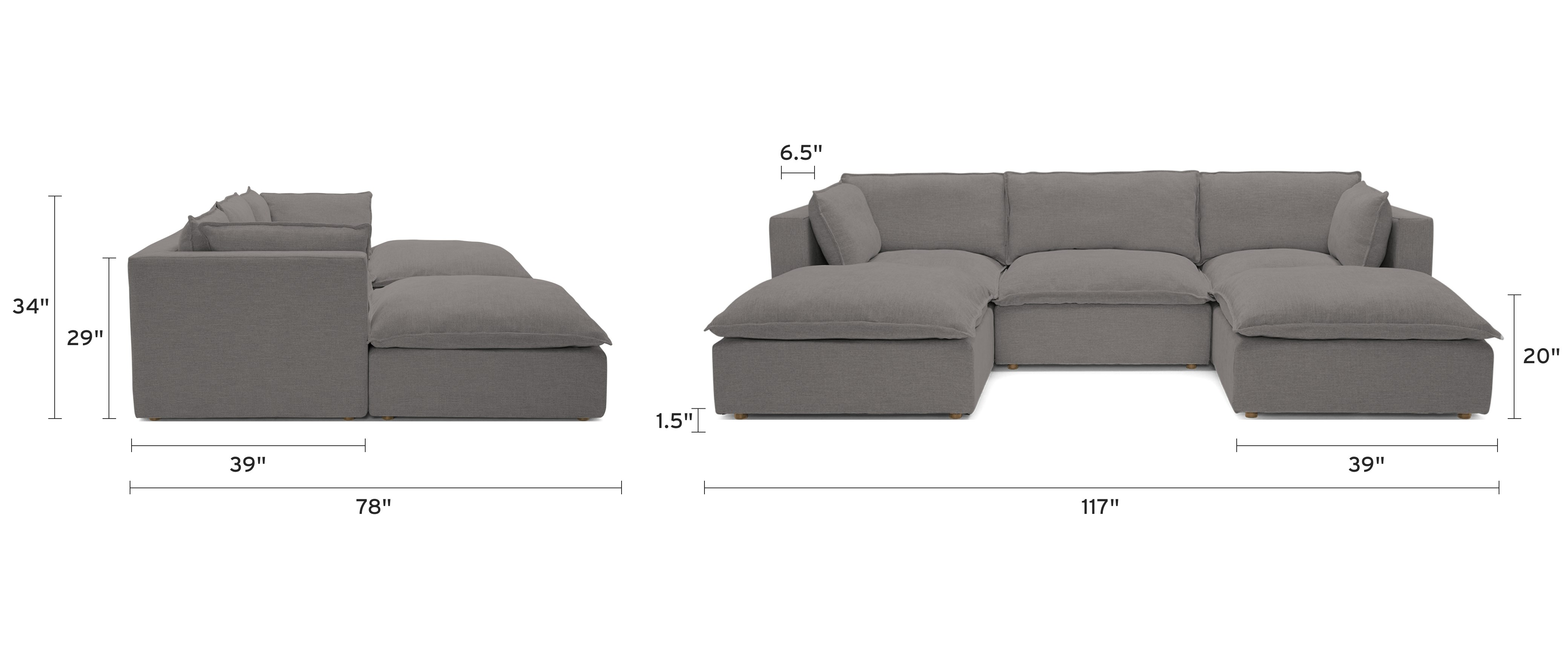 haine modular chaise sectional