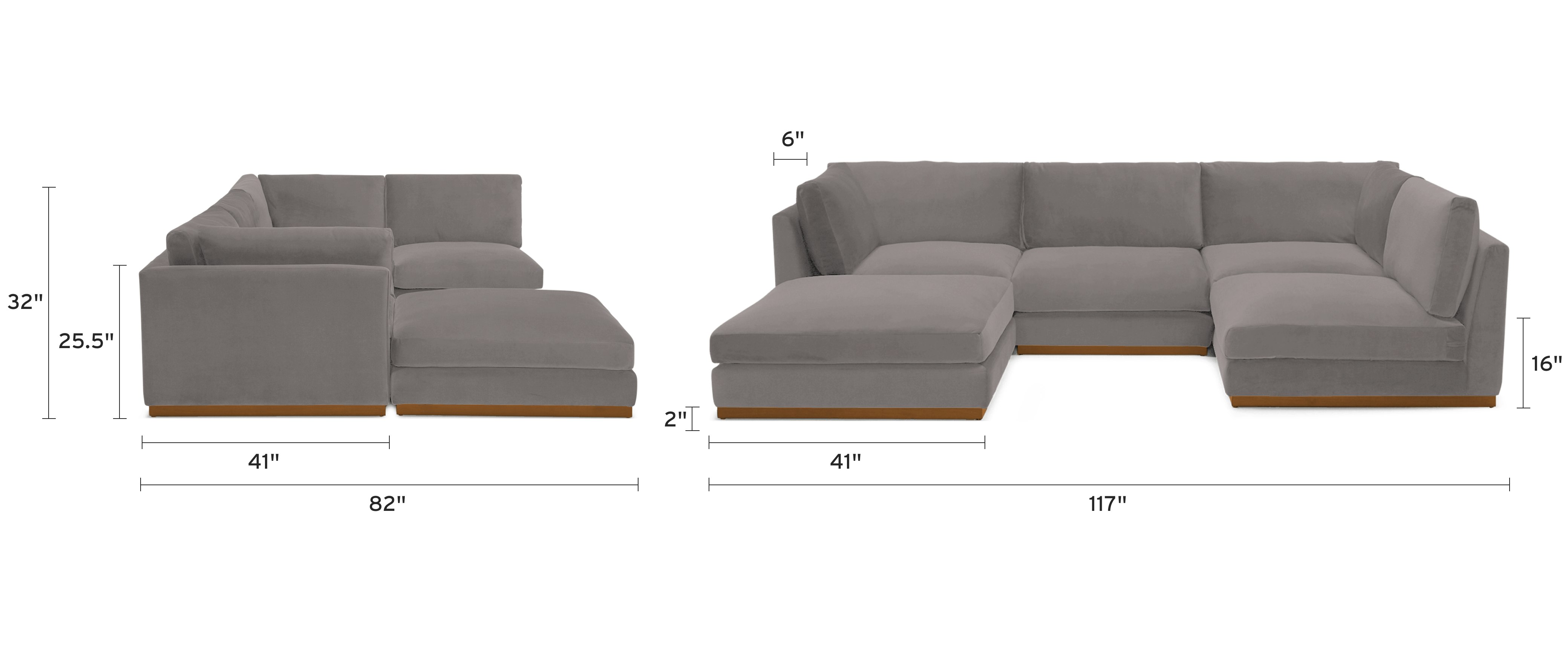 holt armless sofa sectional piece)