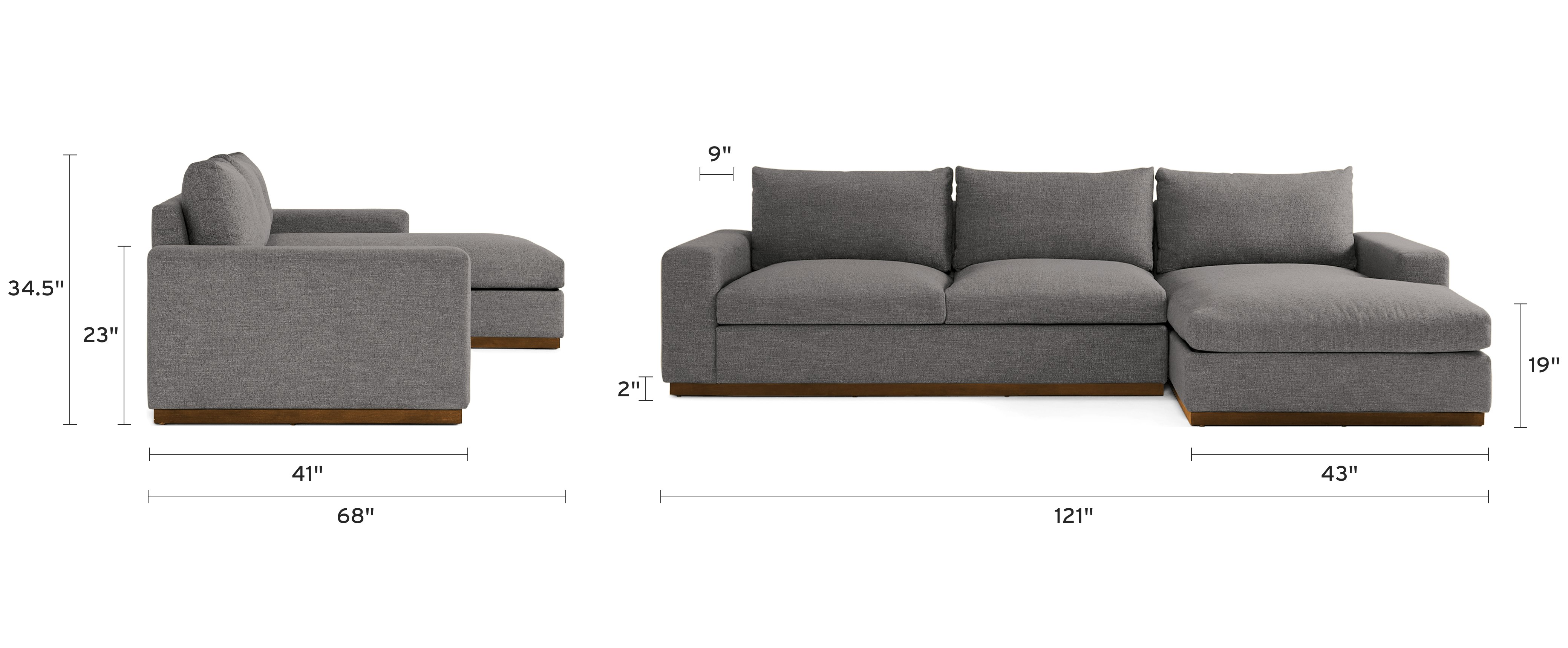 holt sectional with storage