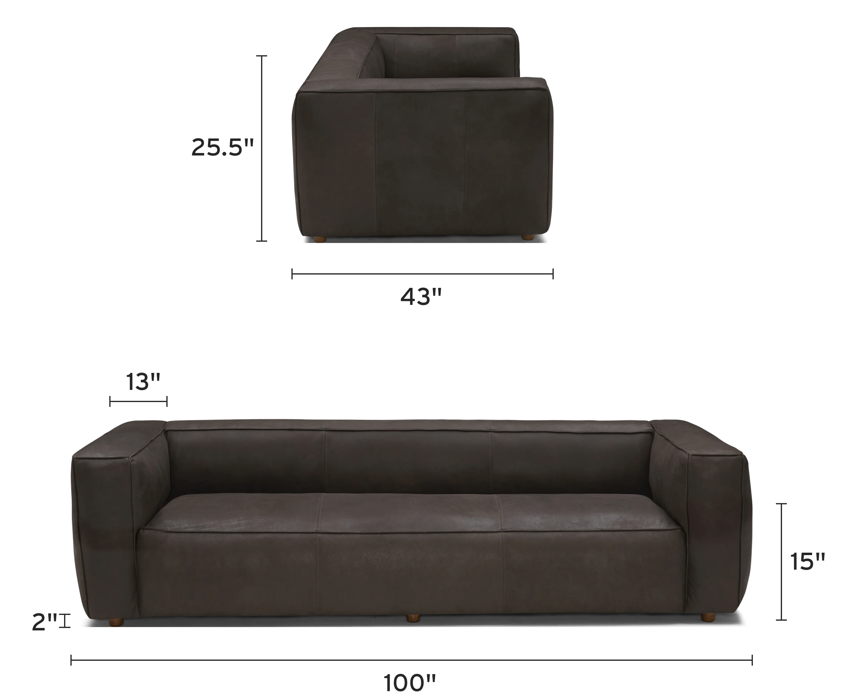 jaxon leather sofa mobile dimensional image