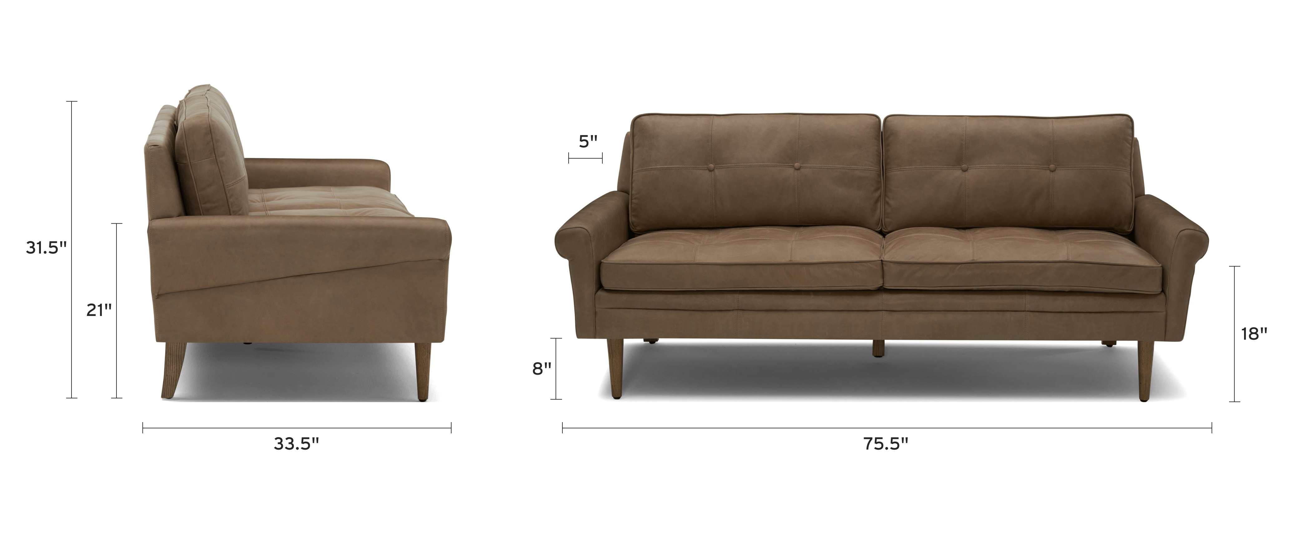 Quill Leather Sofa Joybird