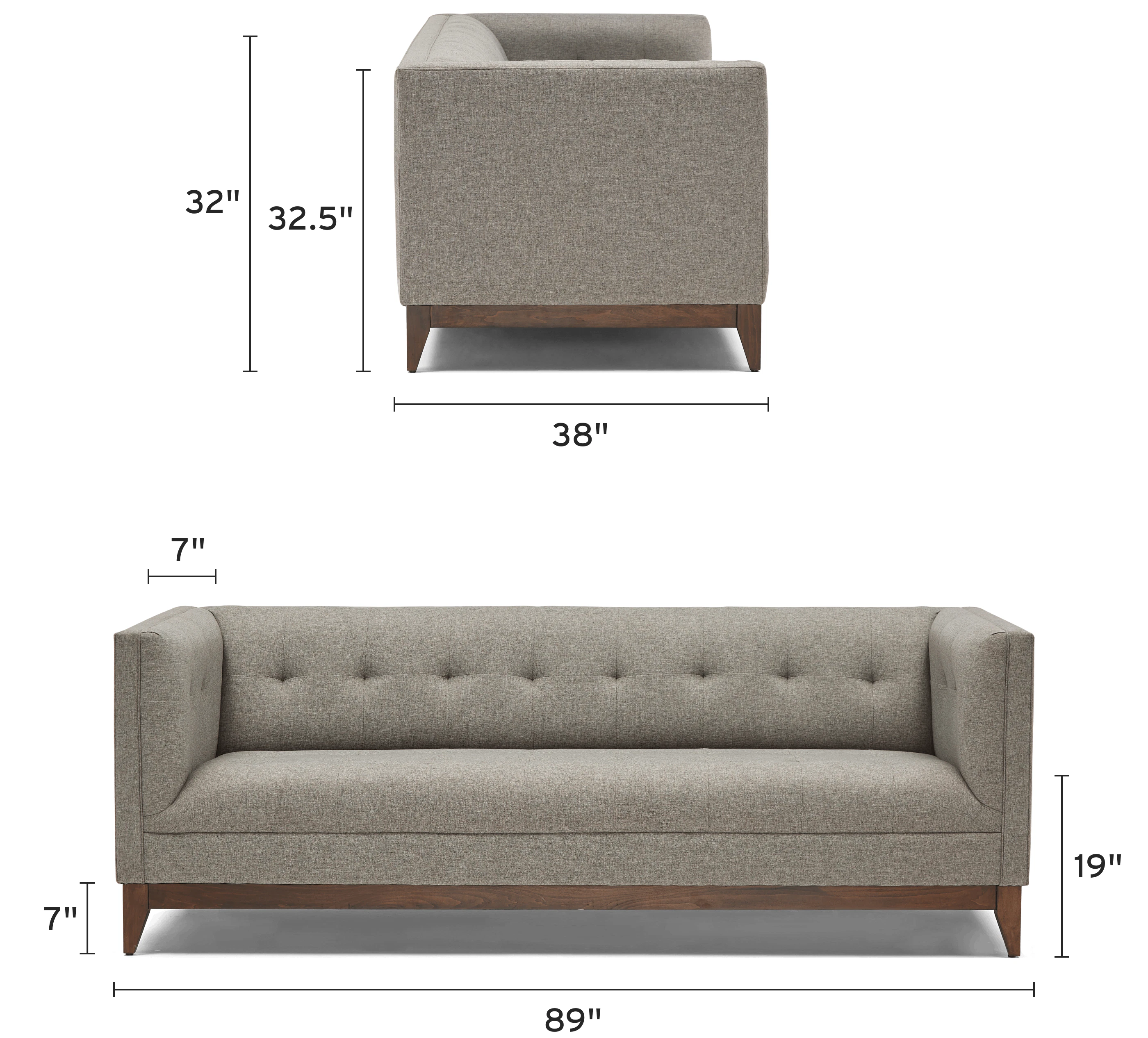stowe sofa mobile dimensional image