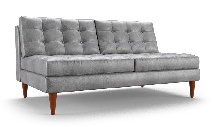 Armless Leather Chairs eliot leather armless loveseat | joybird Armless Leather Chairs eliot leather armless loveseat | joybird