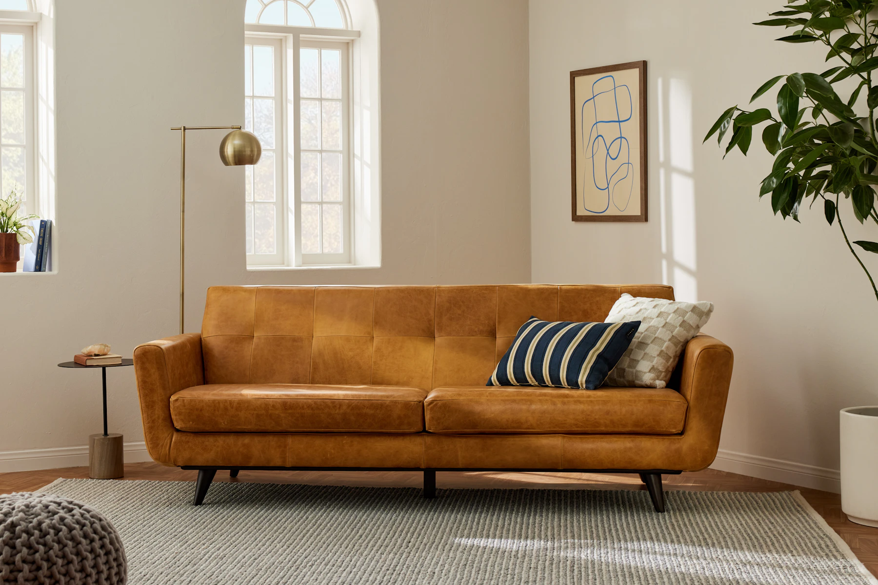 Hughes Leather Sofa