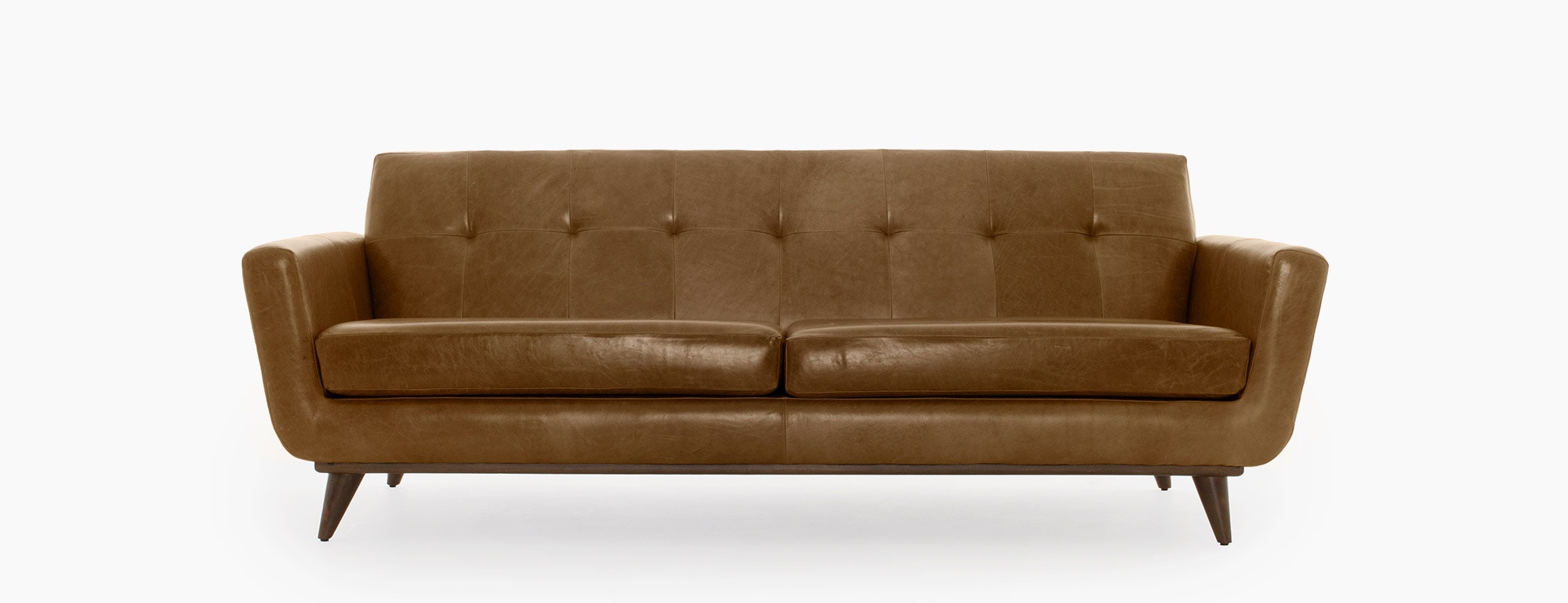 joybird logan leather sofa