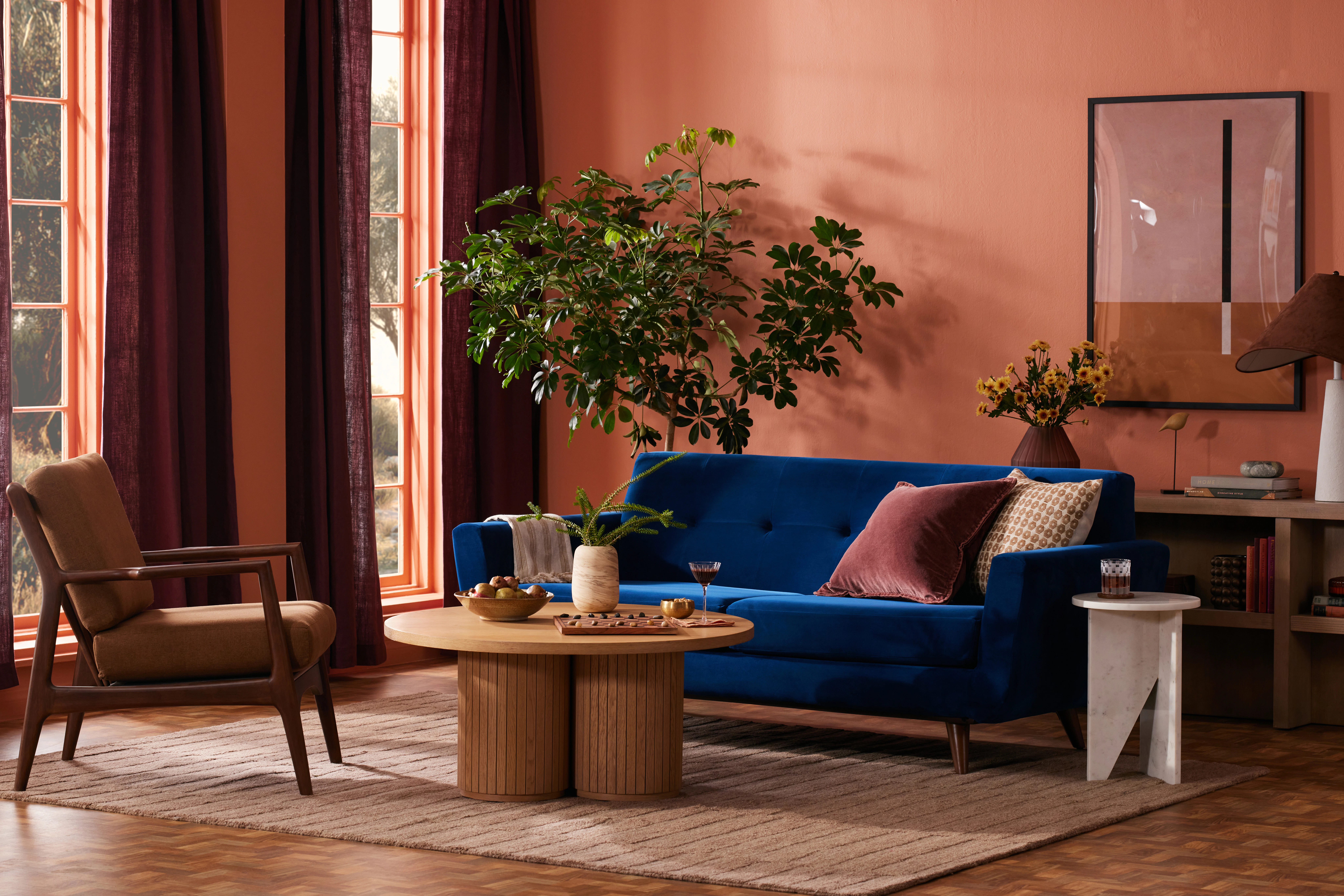 Hughes Loveseat Royale Cobalt