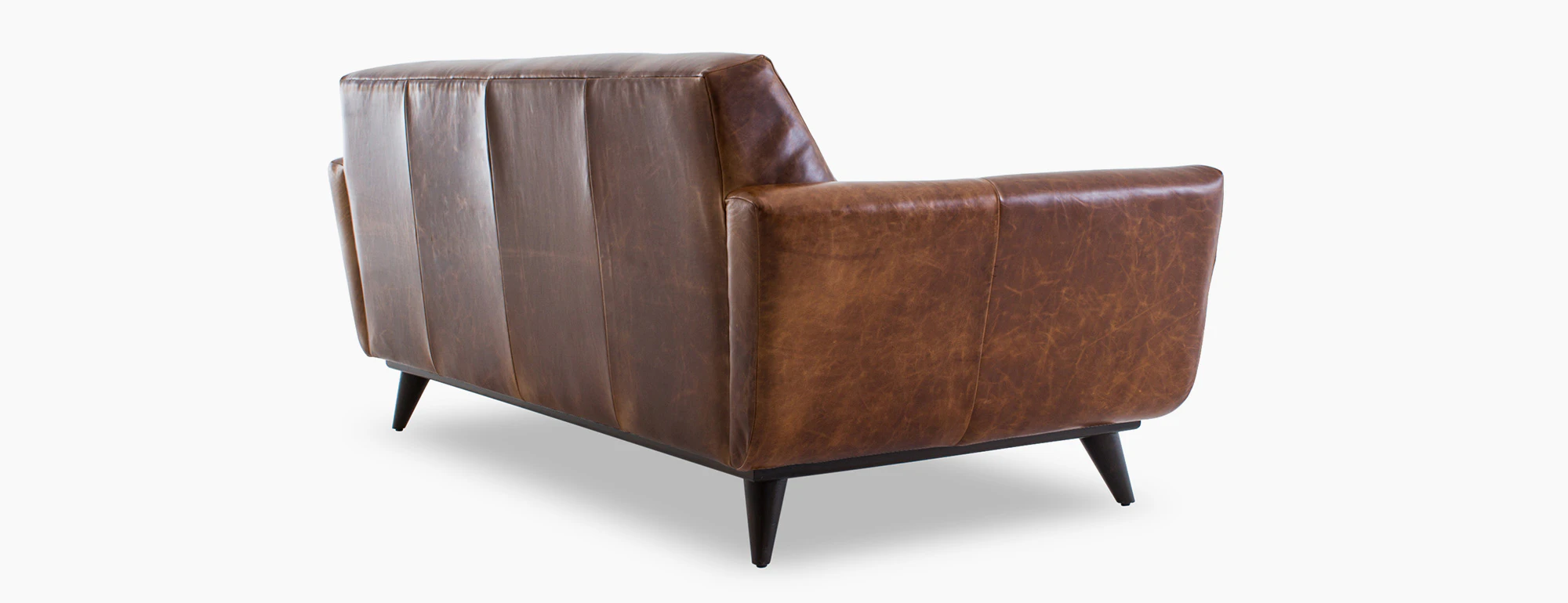 hero hughes leather loveseat