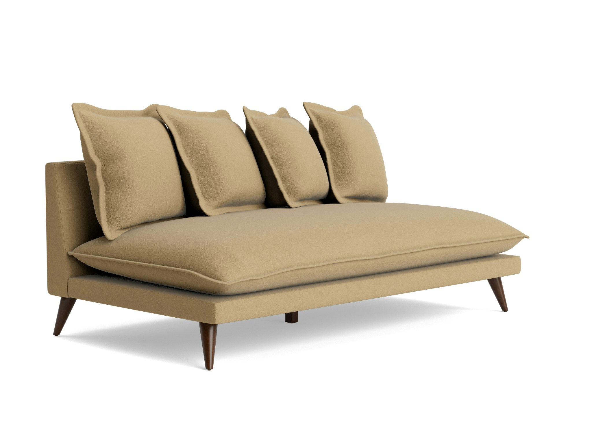 Denna Armless Loveseat Banks Oatmeal