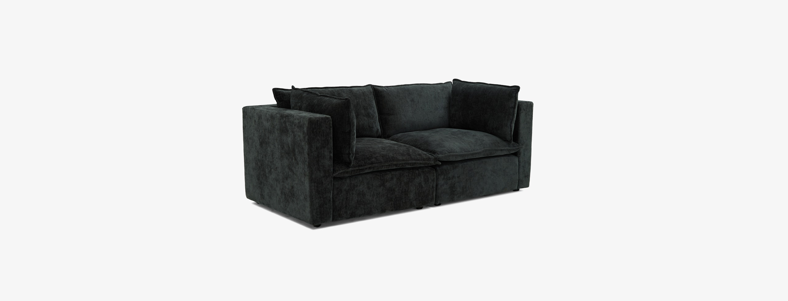 Haine Modular Loveseat Crave Lava Rock