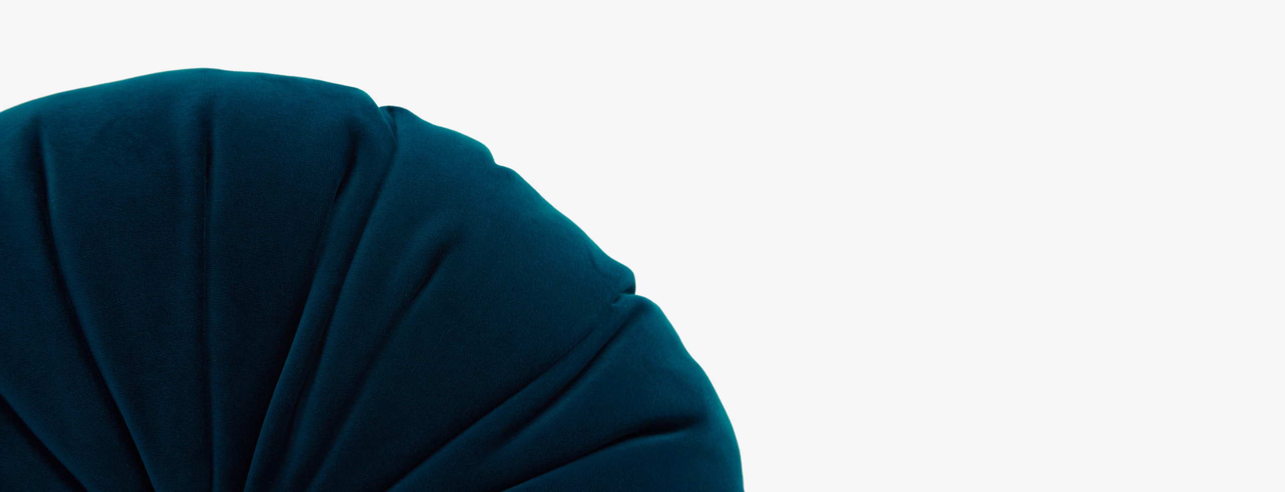 Minka Pleated Round Pillow Royale Cobalt