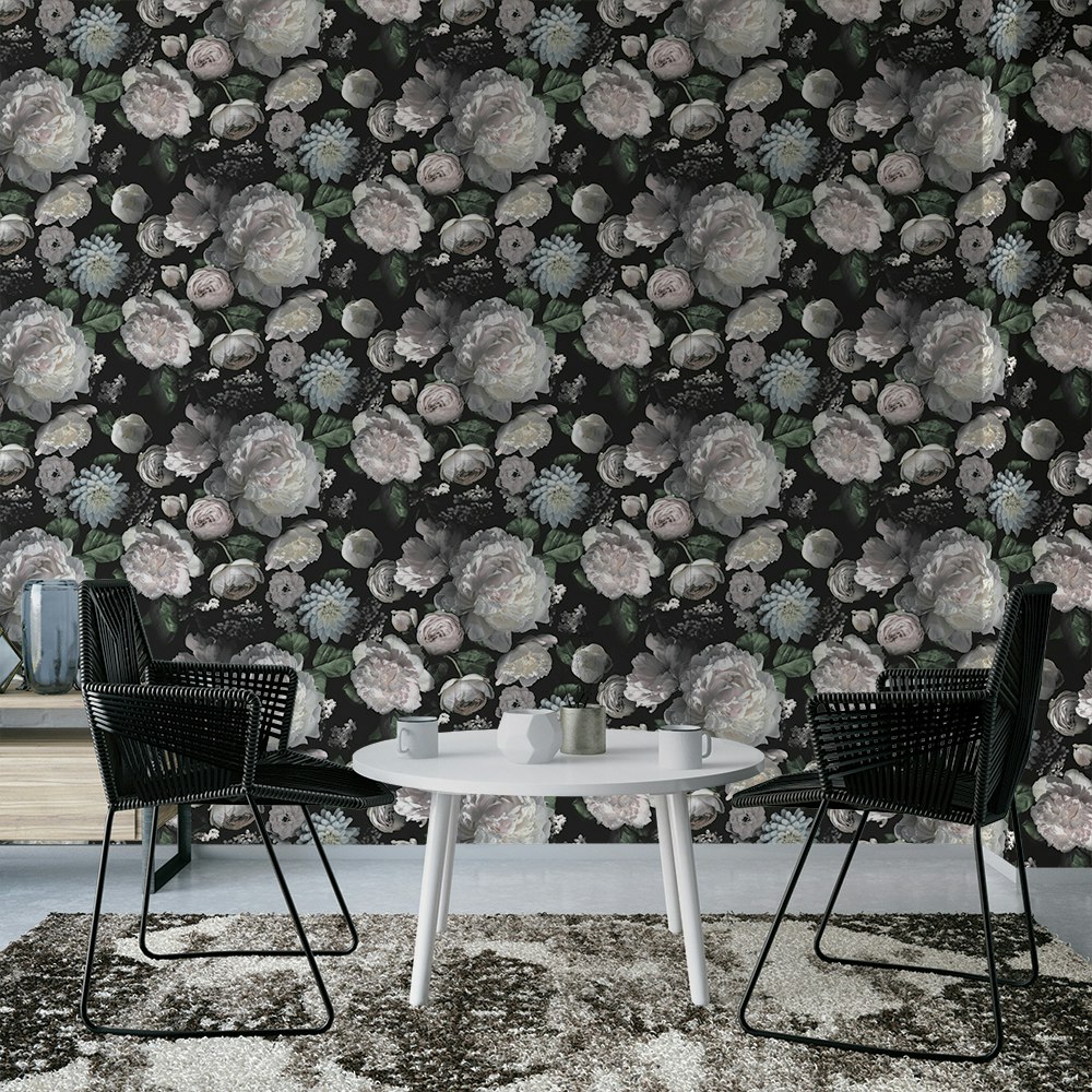MoodyFloral Tempaper livingroom