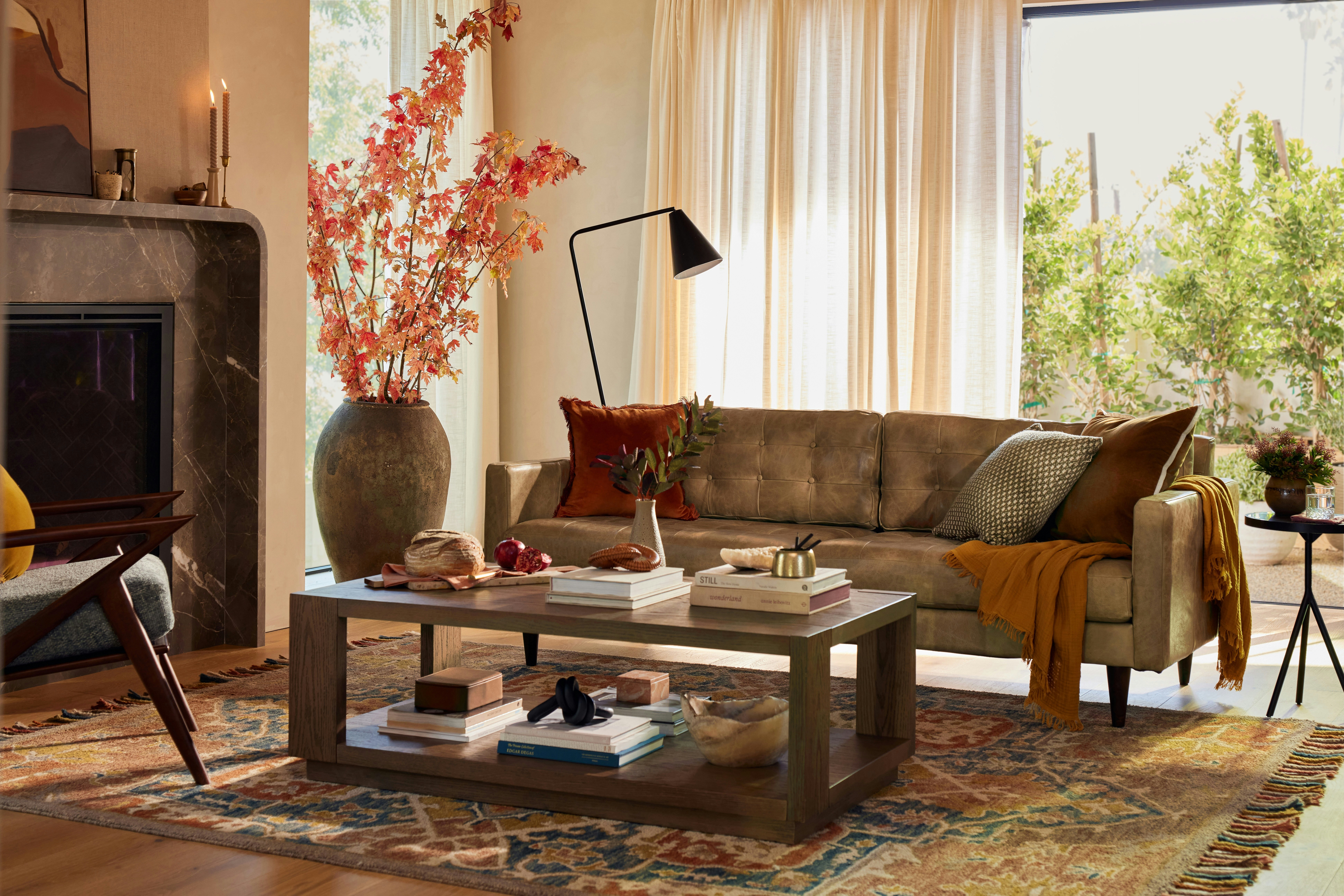 Eliot Leather Sofa Santiago Bisque