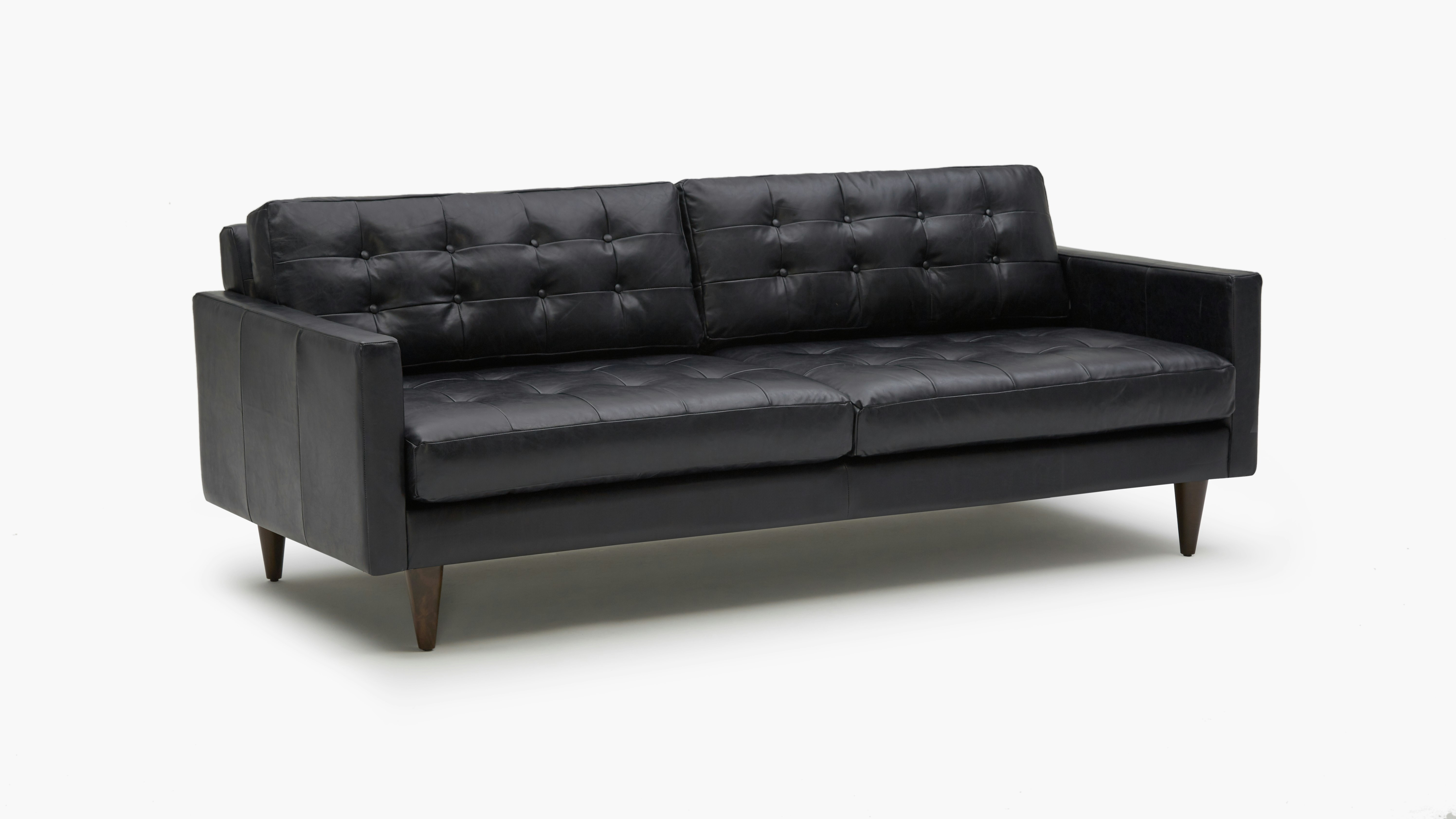 Eliot Leather Sofa Santiago Steel