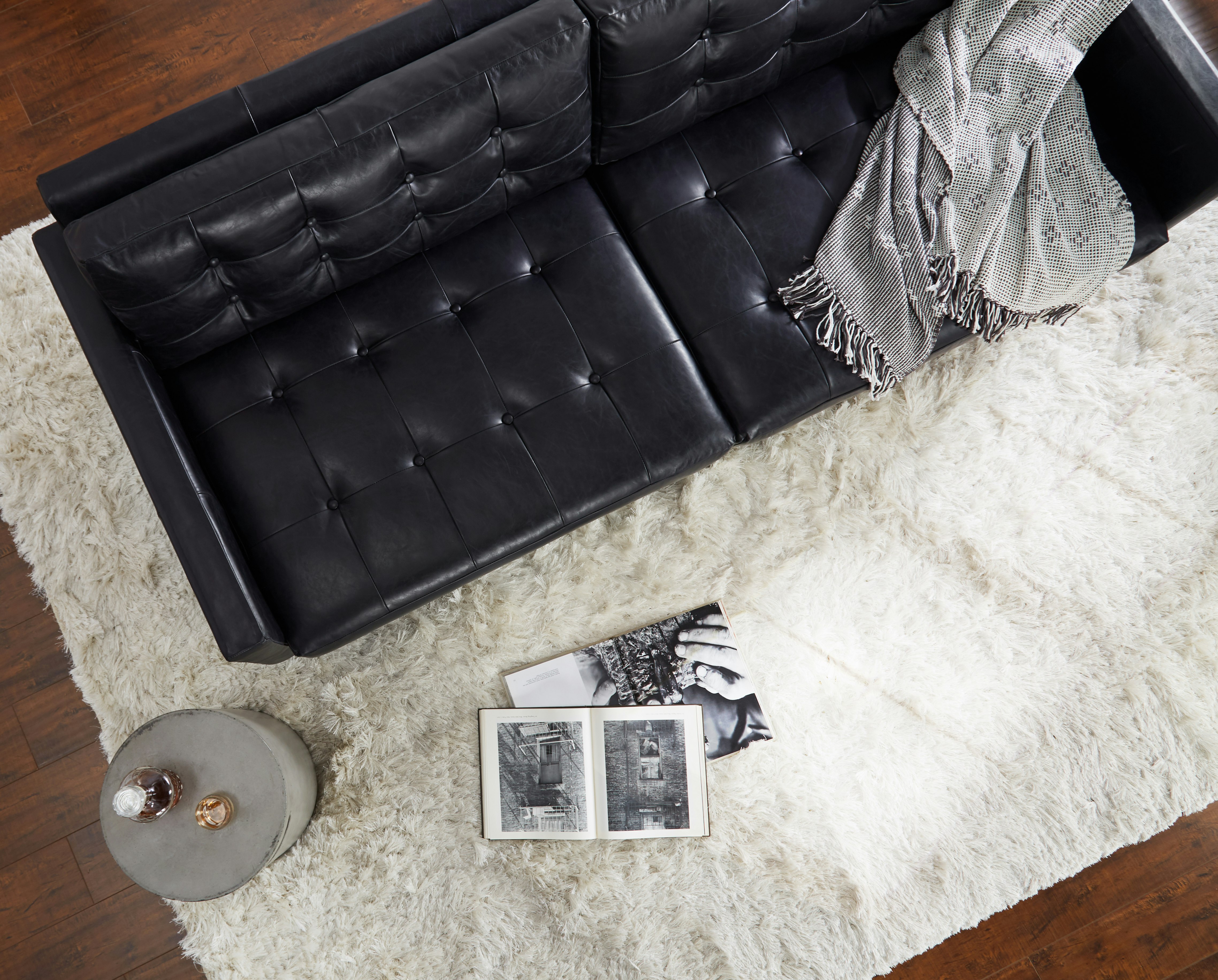 Eliot Leather Sofa Santiago Steel