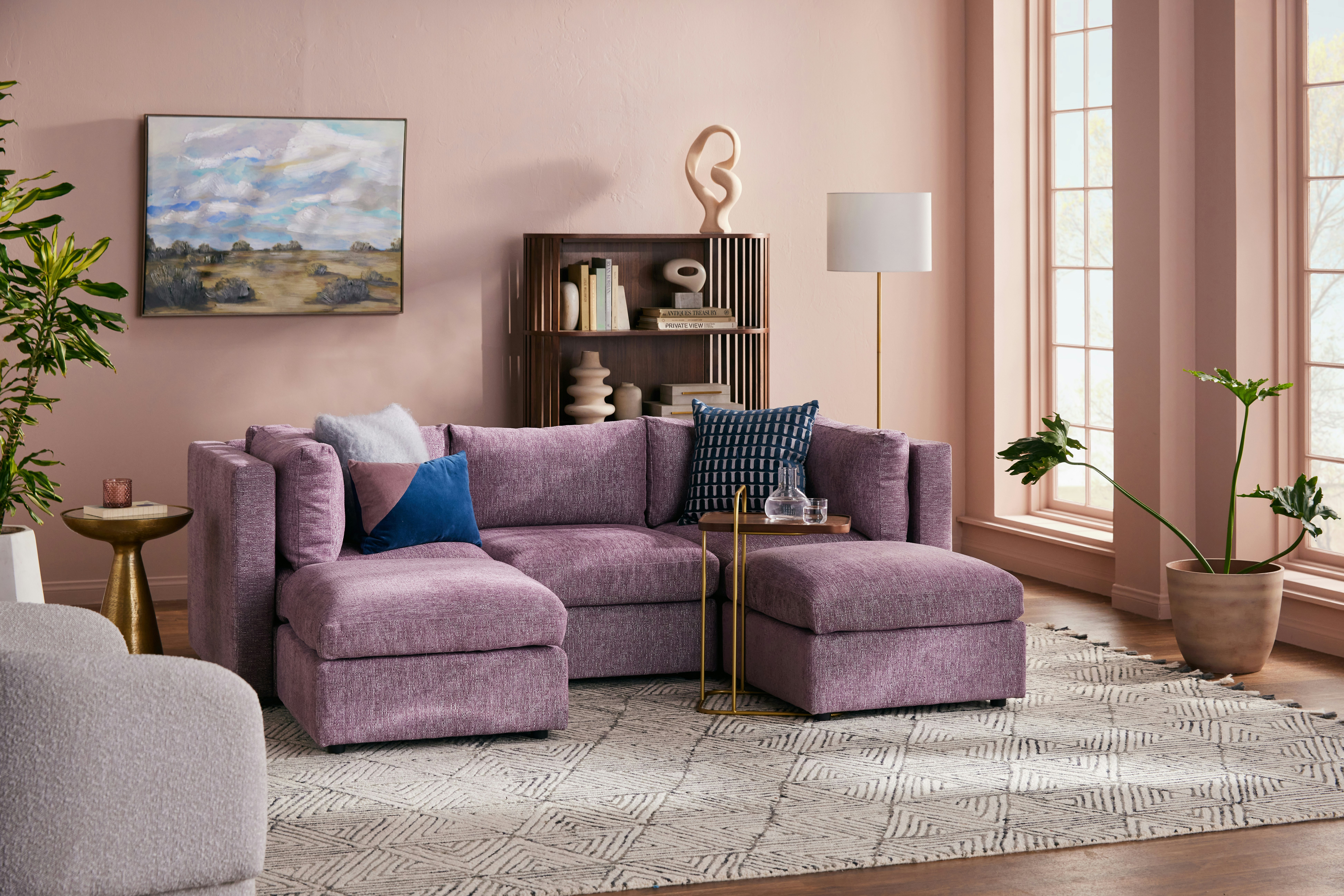 Daya Modular Sofa Sectional Marin Mauve