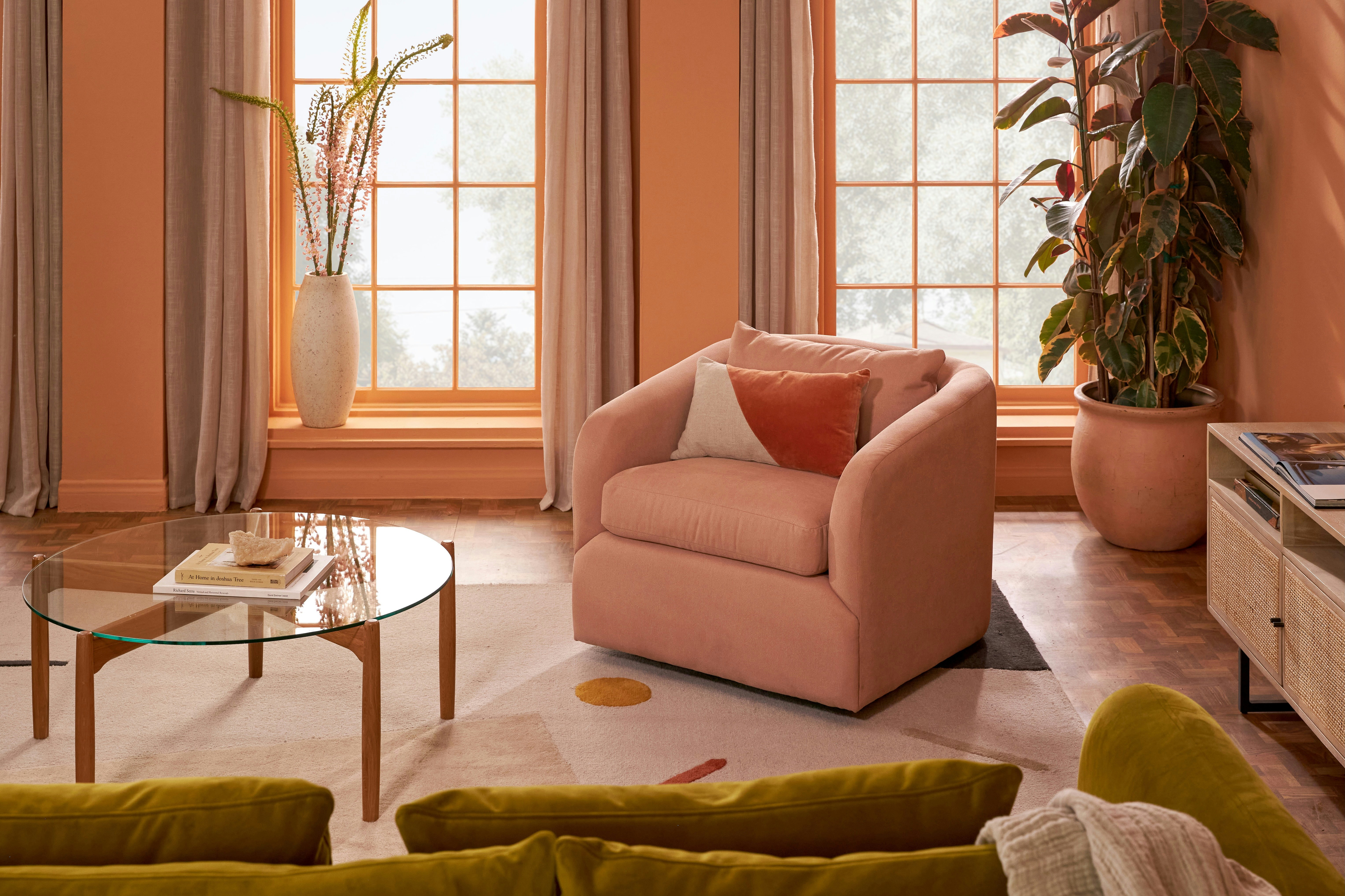 Amelia Swivel Chair Caspiar Chiffon 20250620