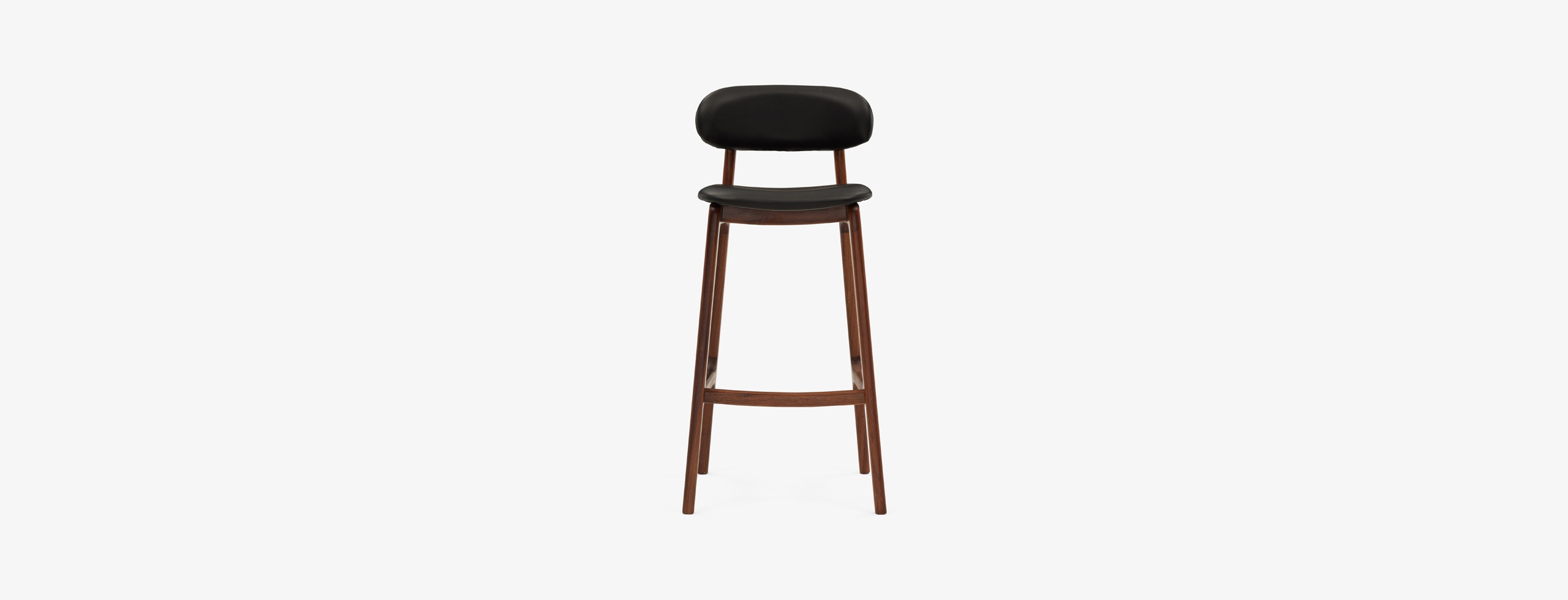 Austin Leather Bar Stool Cedro Black