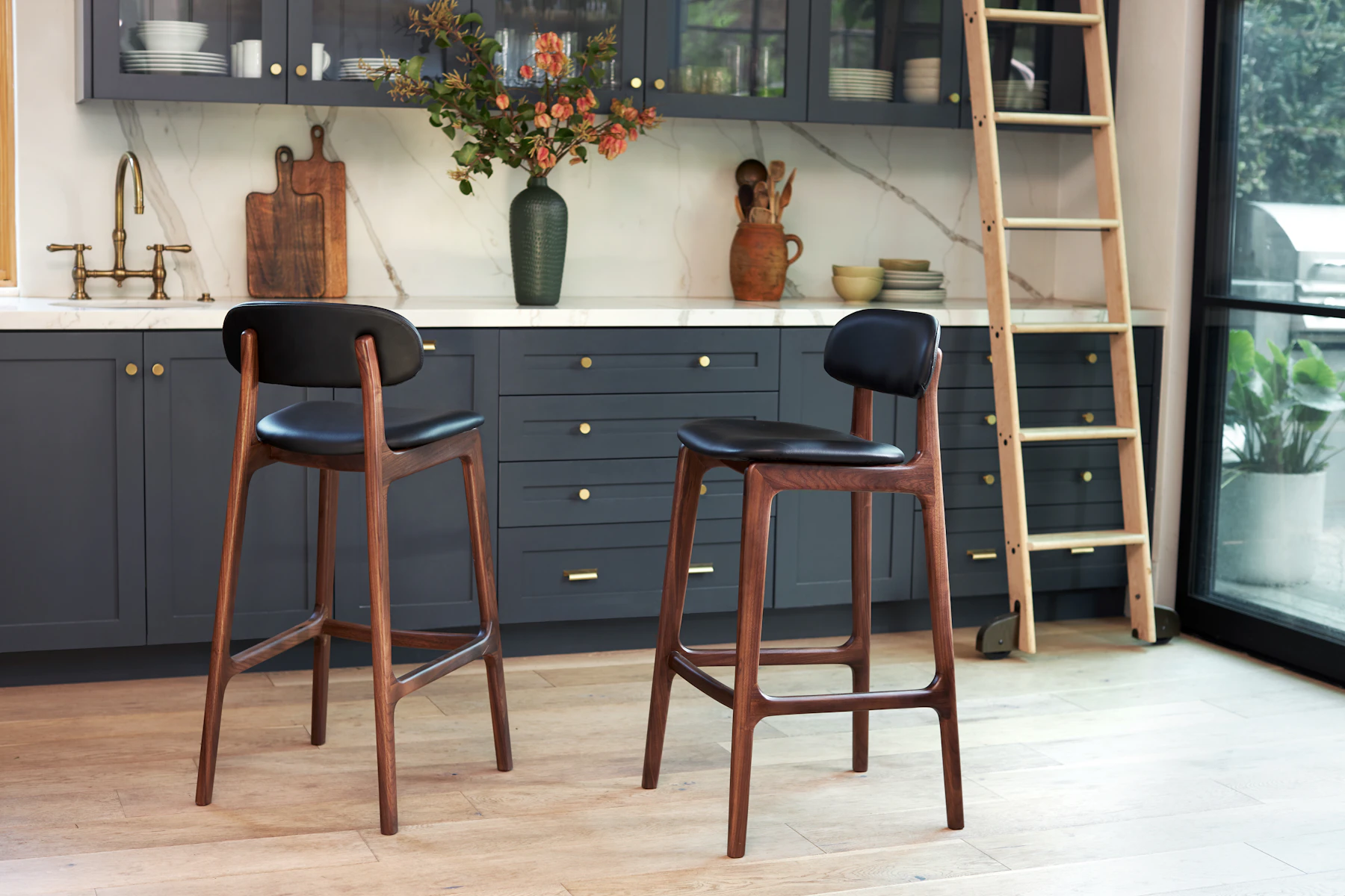 Austin Leather Bar Stool