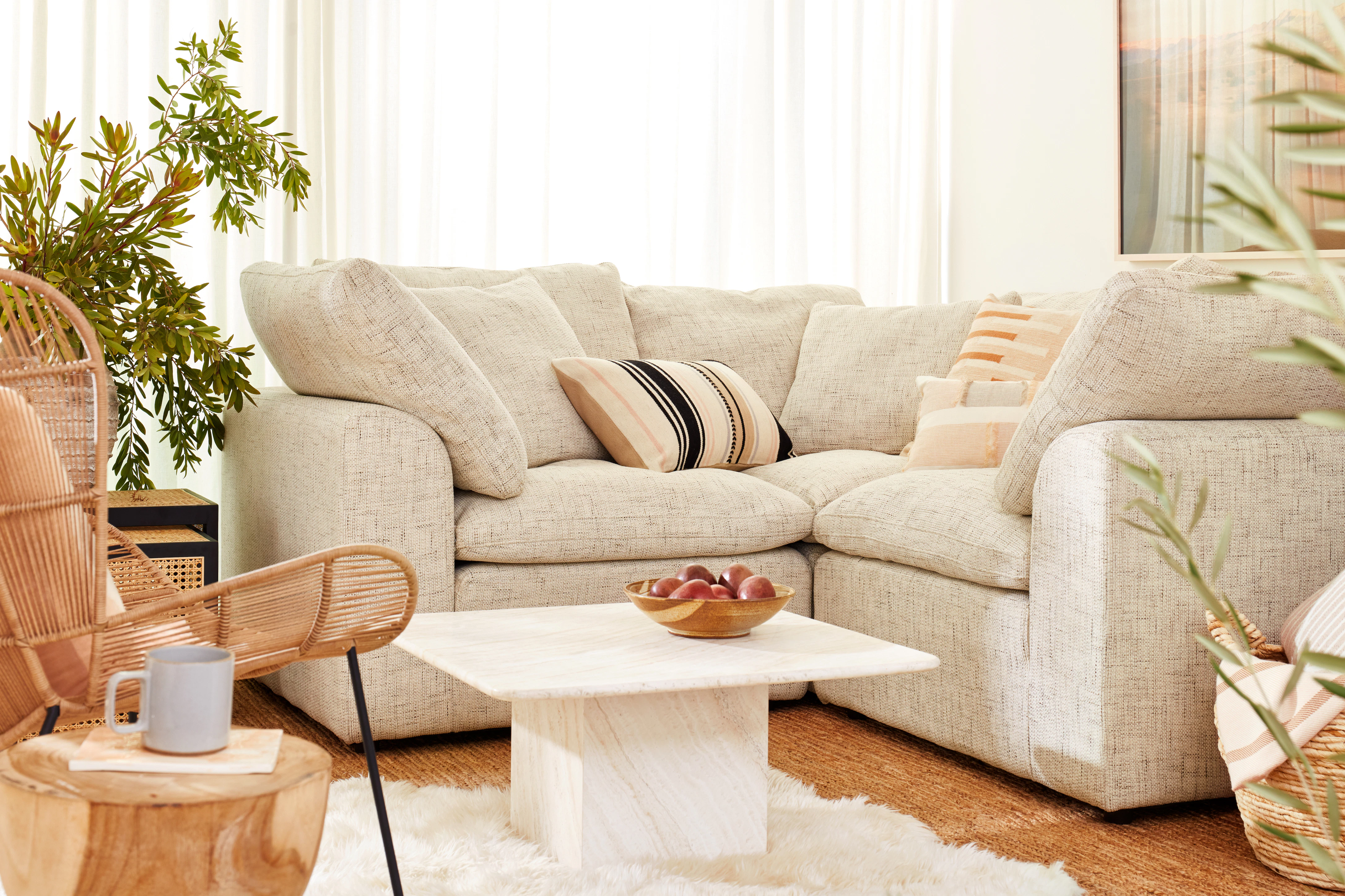 Bryant corner sectional nico oyster