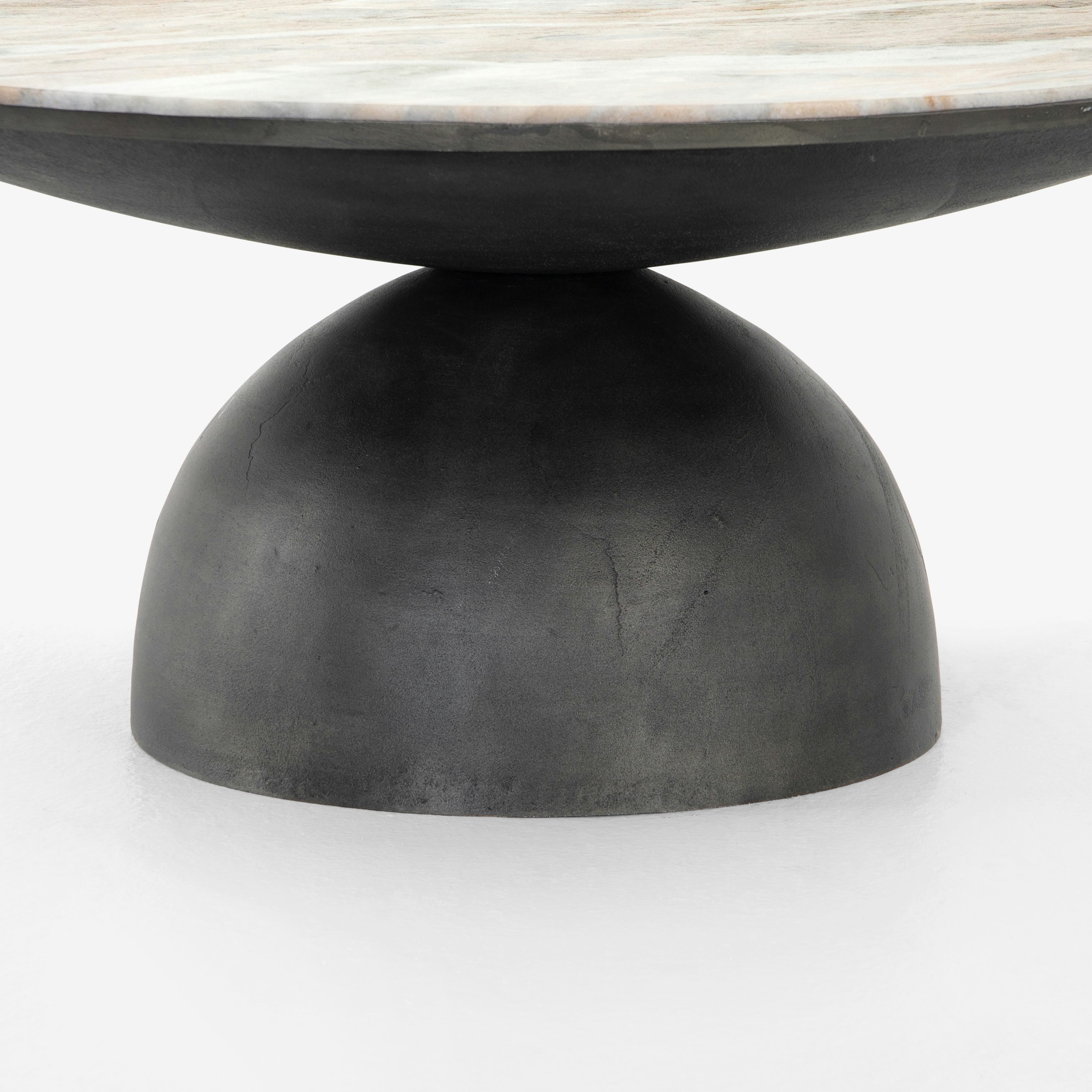 Amina round on sale coffee table