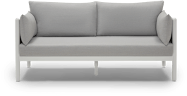 white cambria outdoor loveseat