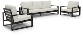 black lucia outdoor sofa set %283 piece%29