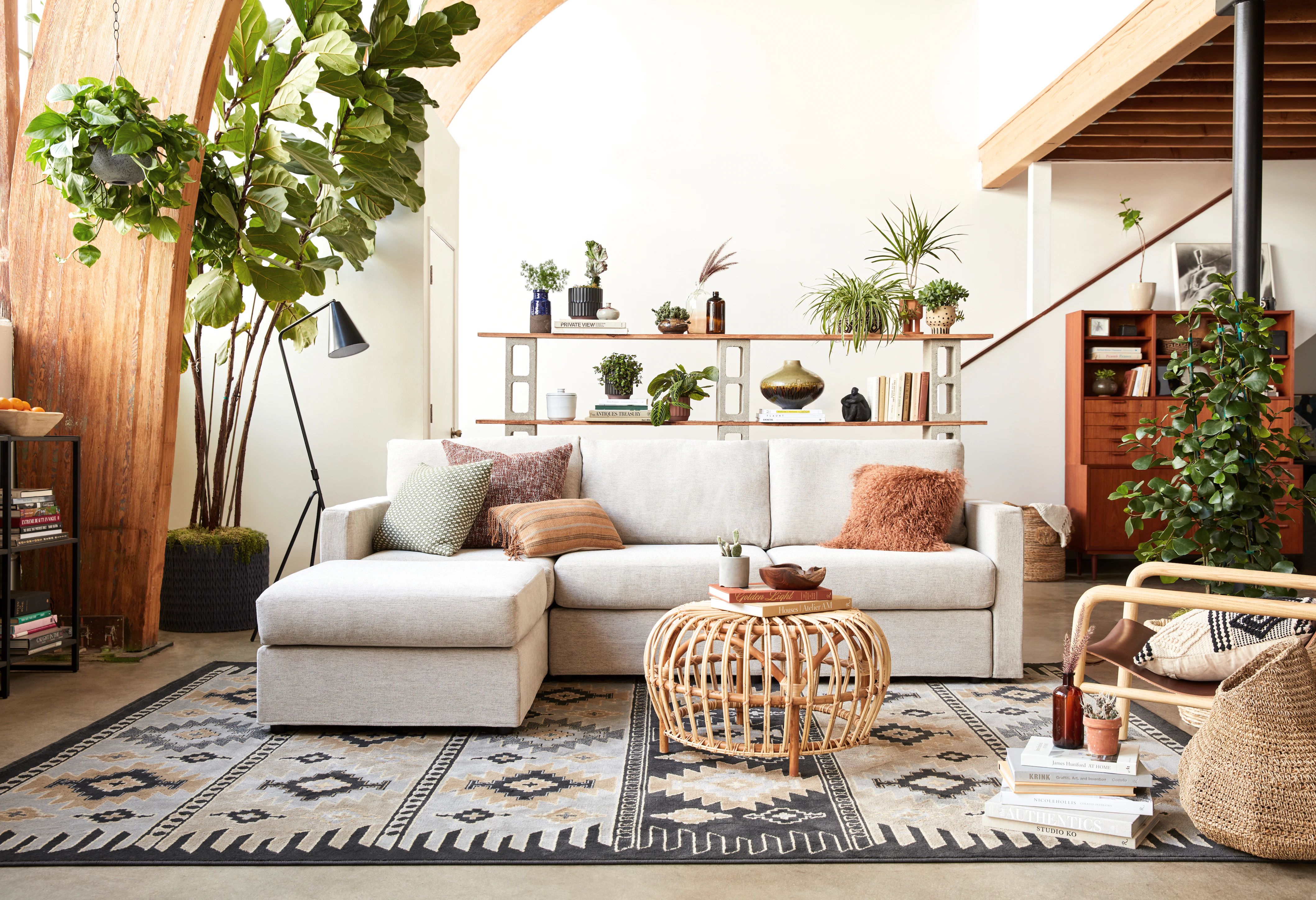 Notch 4pc Chaise Sectional Merit Dove