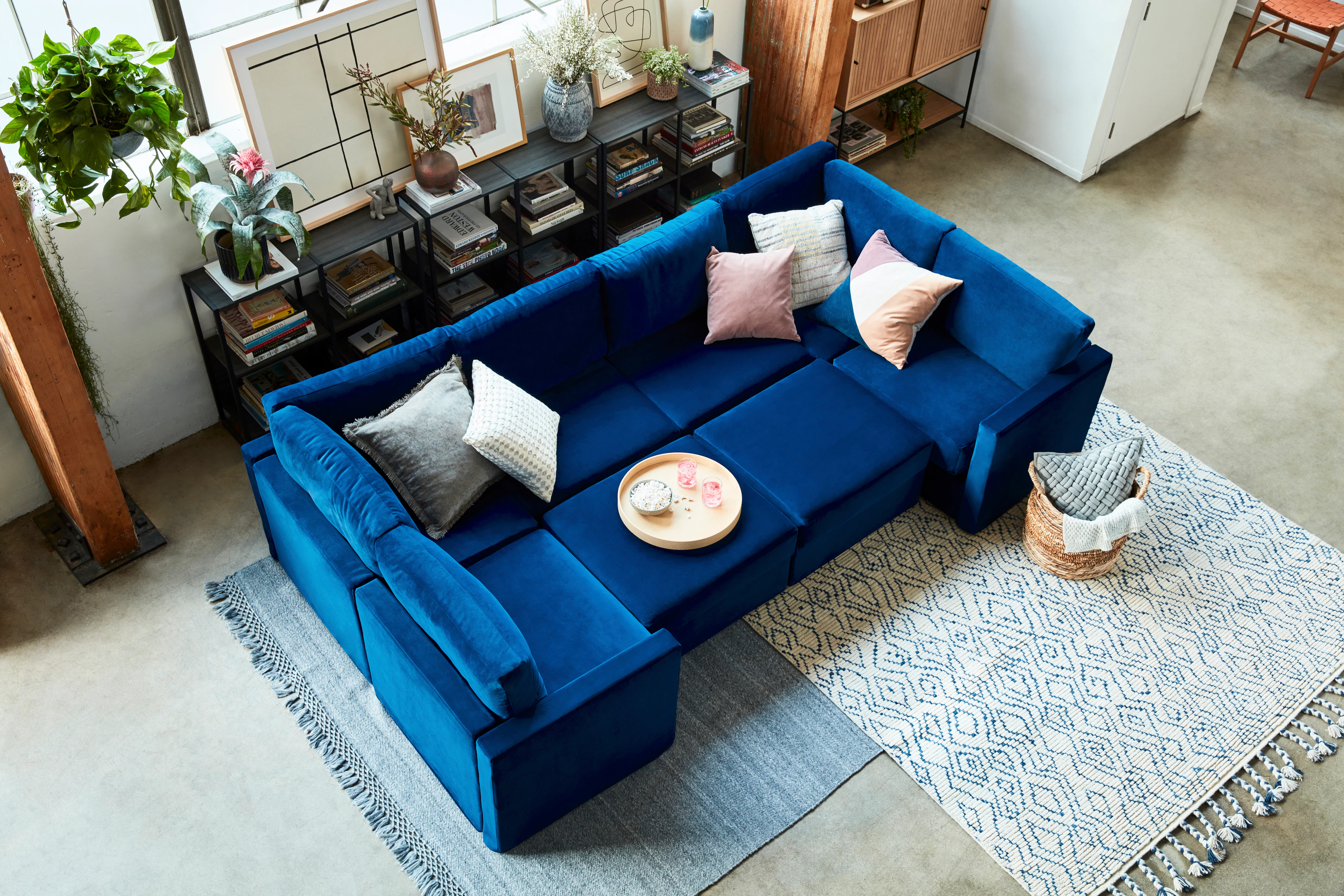 Notch 8pc Sectional Royale Cobalt