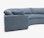 Bryant Half Circle Sectional Milo French Blue