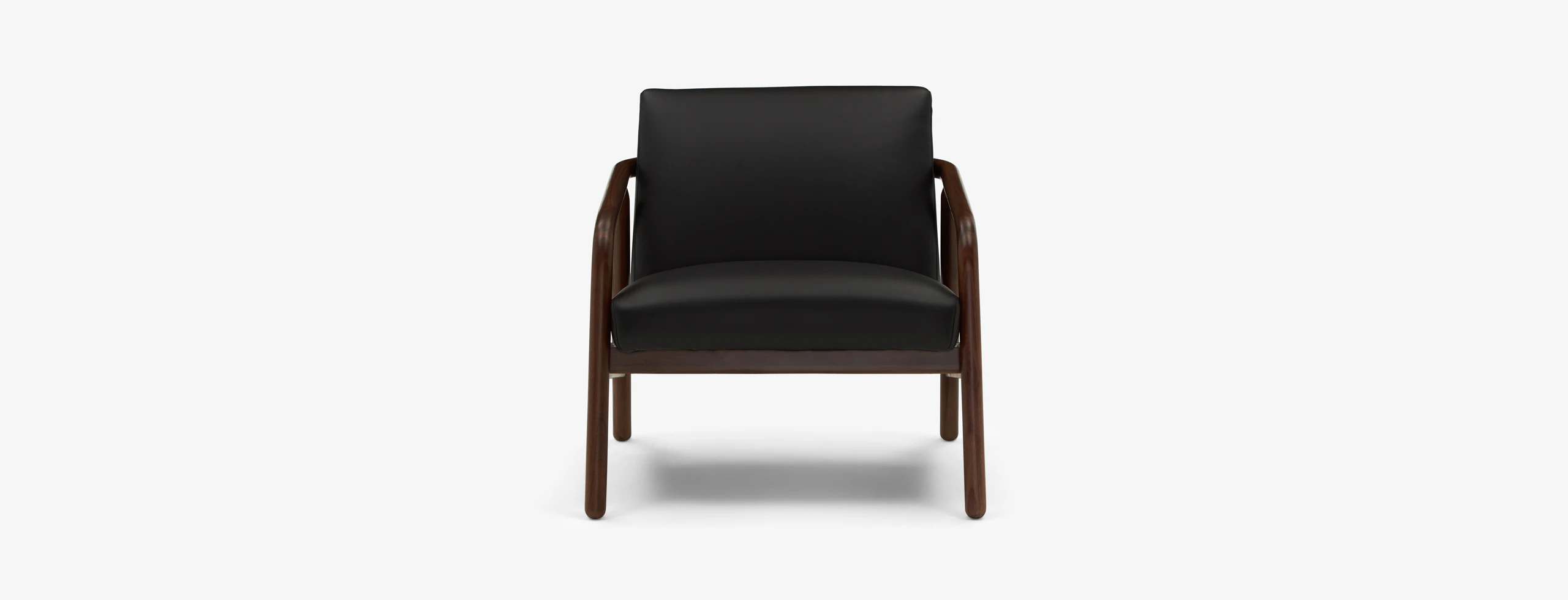 Rosen Leather Lounge Chair Black Walnut