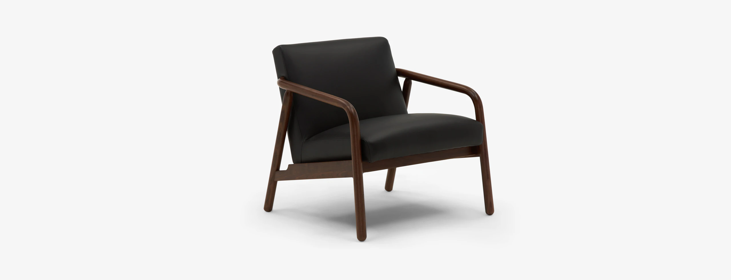 Rosen Leather Lounge Chair Black Walnut