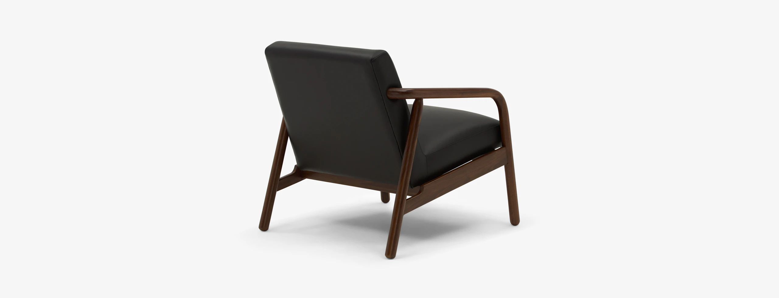 Rosen Leather Lounge Chair Black Walnut