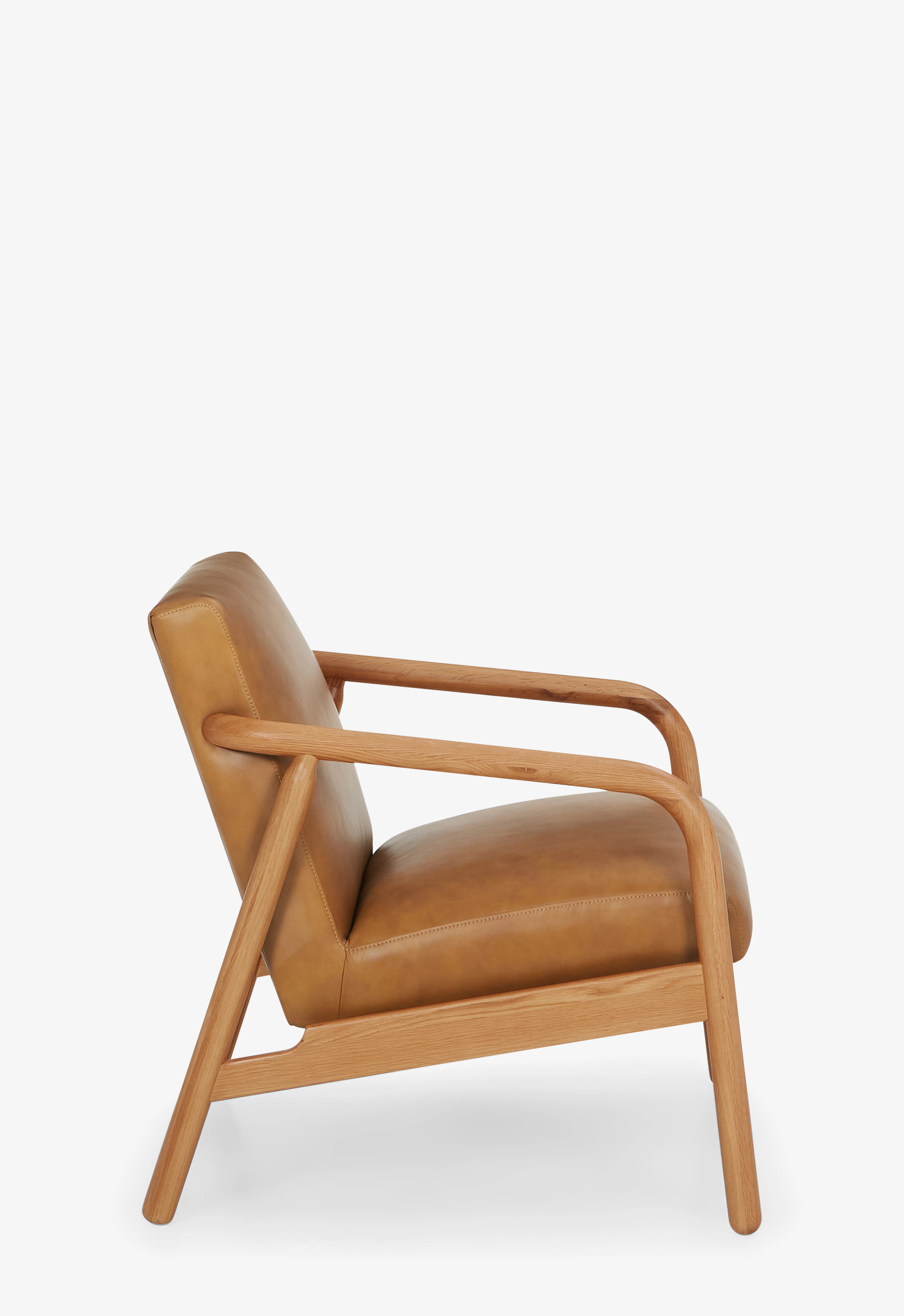 Rosen Leather Lounge Chair Camel