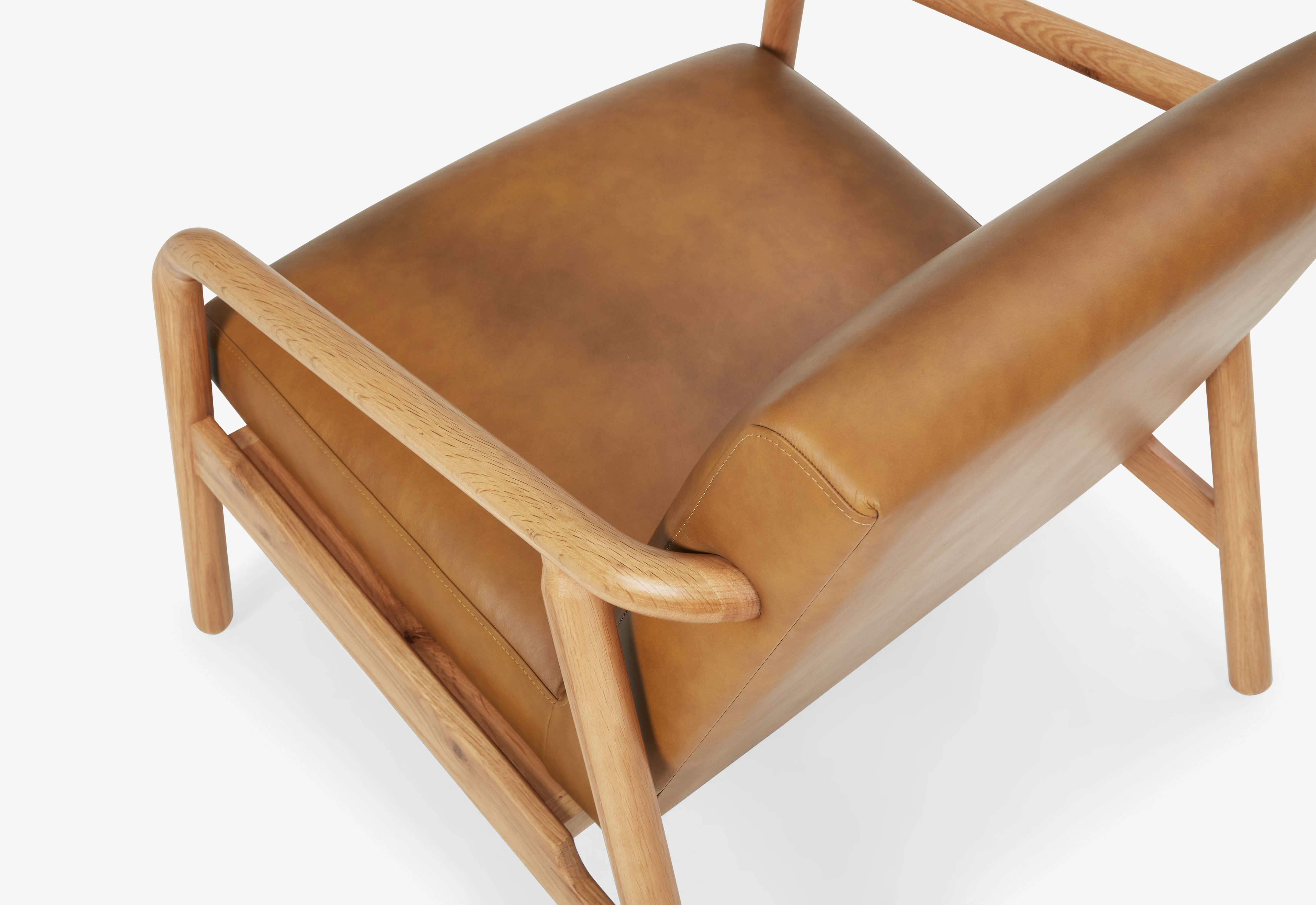 Rosen Leather Lounge Chair Camel