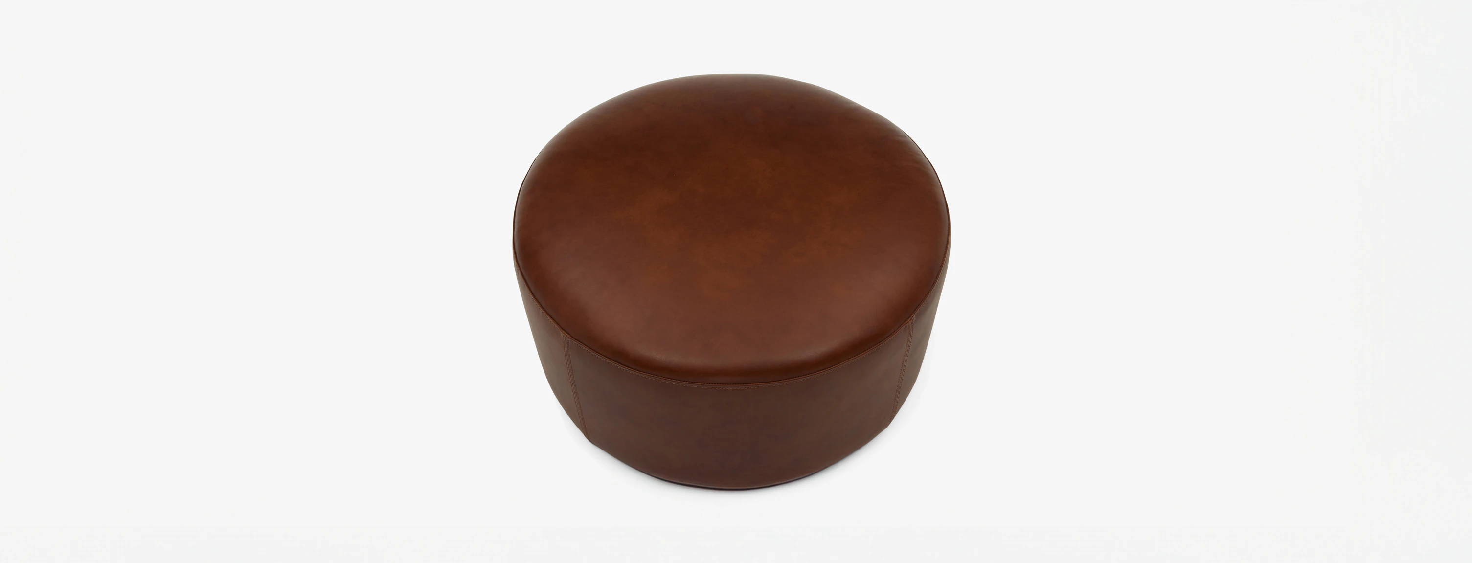 Hanna Leather Ottoman - Thumbnail 2