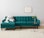 Eliot Sectional Lucky Turquoise