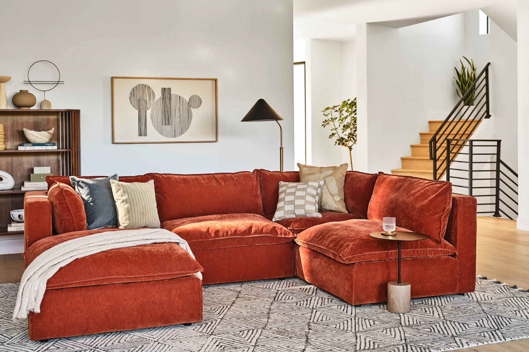 Haine Modular U-Sofa Bumper Sectional