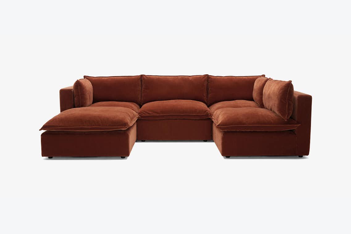 Haine Modular Sofa Bumper Sectional Harper Cinnamon