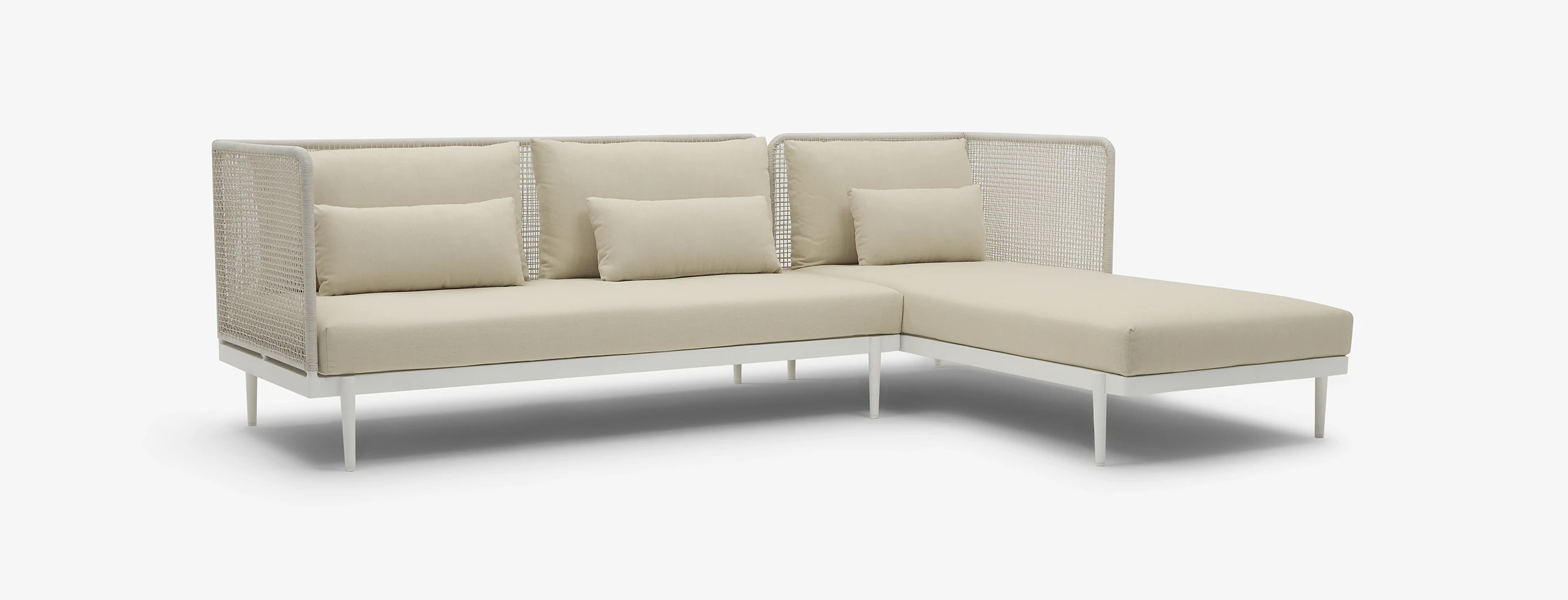 Zola Outdoor Sectional Stonewhite
